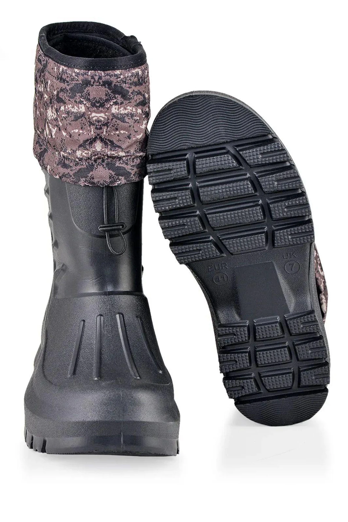 Erkek Termal Çoraplı Su Geçirmez Yağmur Çizmesi NBA01