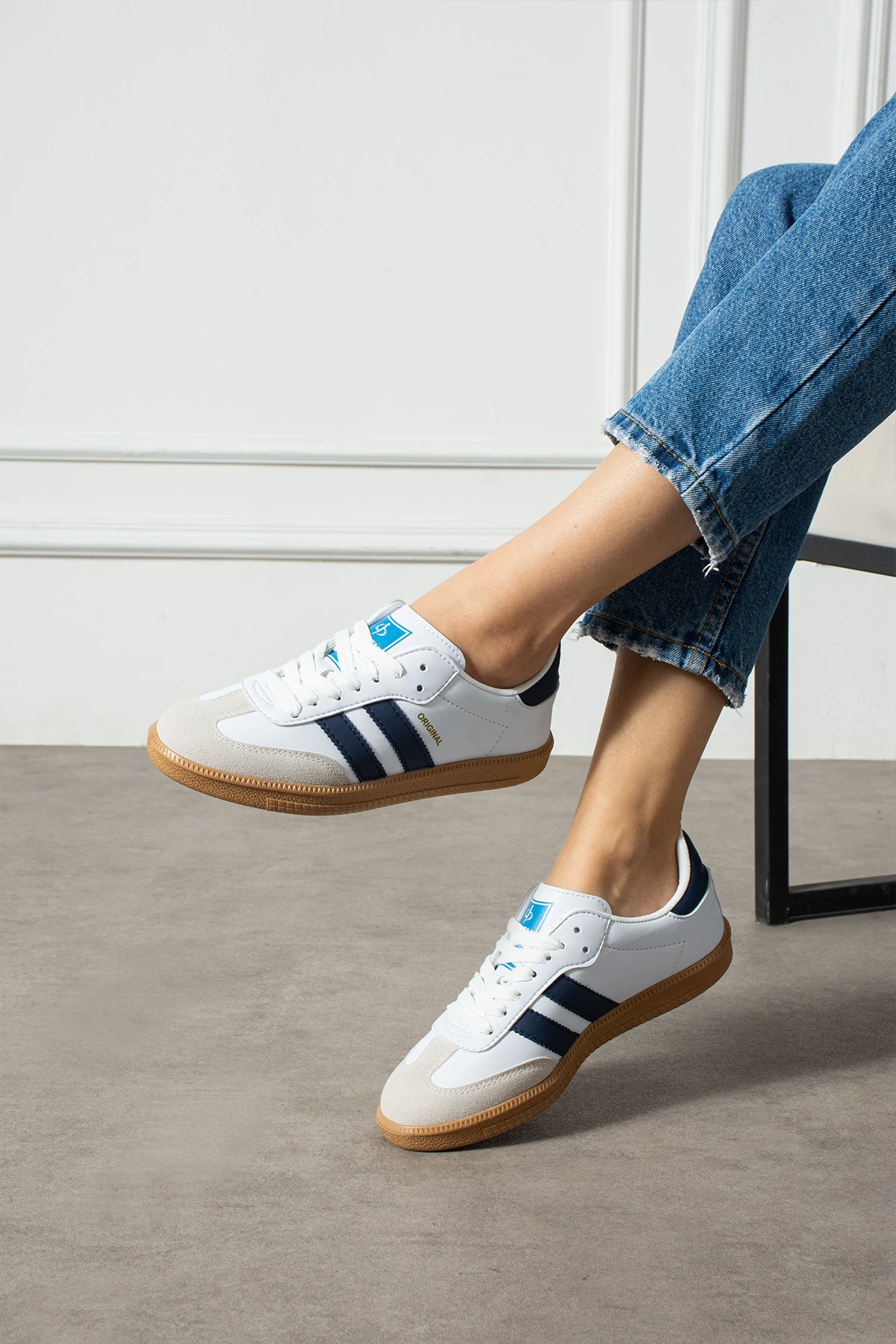 Kadın Sneaker Günlük Spor Ayakkabı 644NAV - Beyaz Lacivert