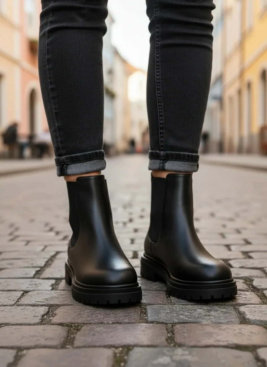 Kadın Yanı Lastikli İçi kürklü Chelsea Bot P255NAV