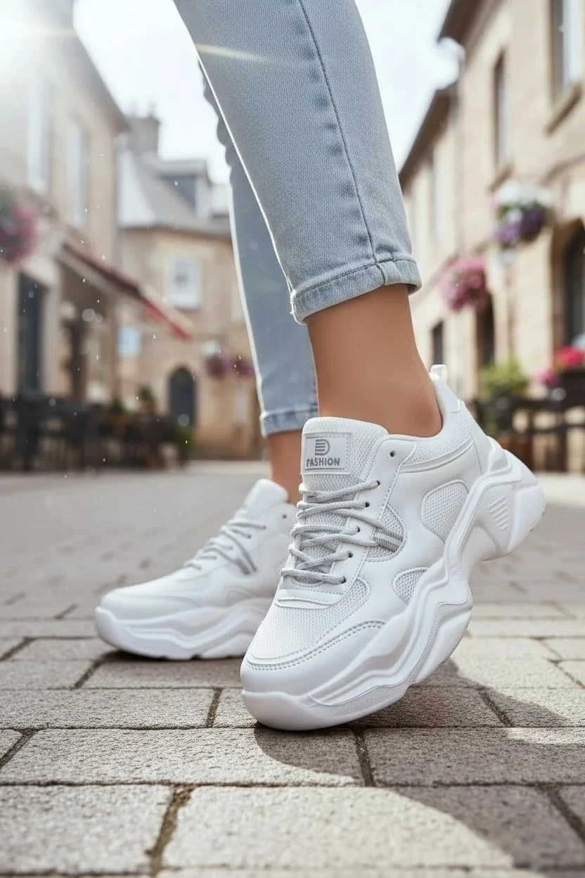 Kadın Sneaker Yüksek Tabanlı Spor Ayakkabı 143NAV