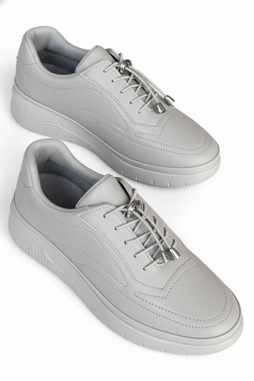 Kadın Ortopedik Günlük Ayakkabı 3428NAV - Gri