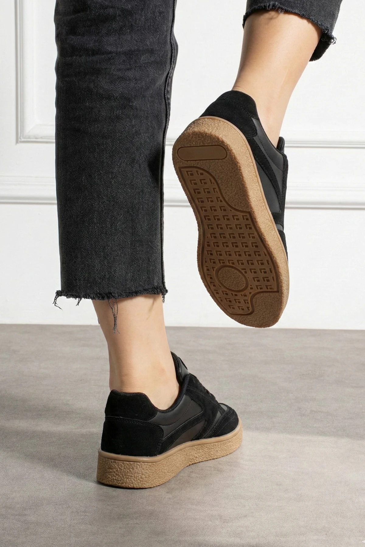 Kadın Bağcıklı Spor Ayakkabı Sneaker Günlük Okul 121NAV