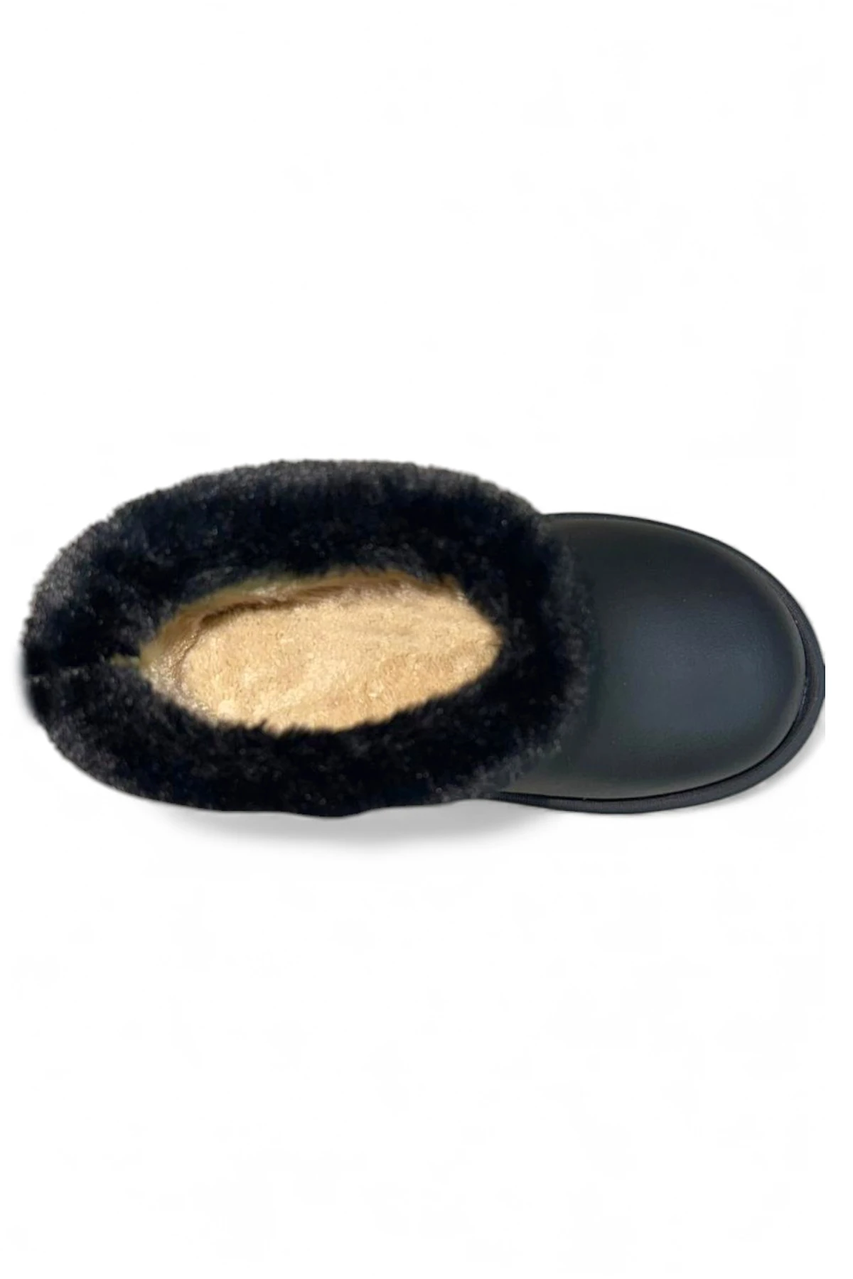 Çocuk Su Geçirmez Kürklü Yağmur Botu 2828NAV - Siyah