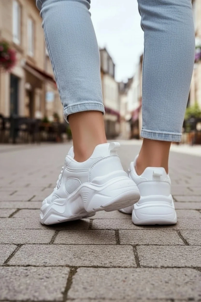 Kadın Sneaker Yüksek Tabanlı Spor Ayakkabı 143NAV