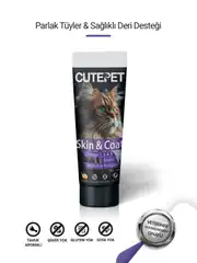 Cutepet Skin & Coat Kedi Deri ve Tüy Sağlığı Malt 100g – Omega 3-6-9 Biotin ve Kolajen Destekli