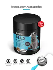 Cutepet Flex Kedi Eklem ve Kemik Sağlığı Tableti 60 Adet – Glukozamin Kondroitin MSM Destekli