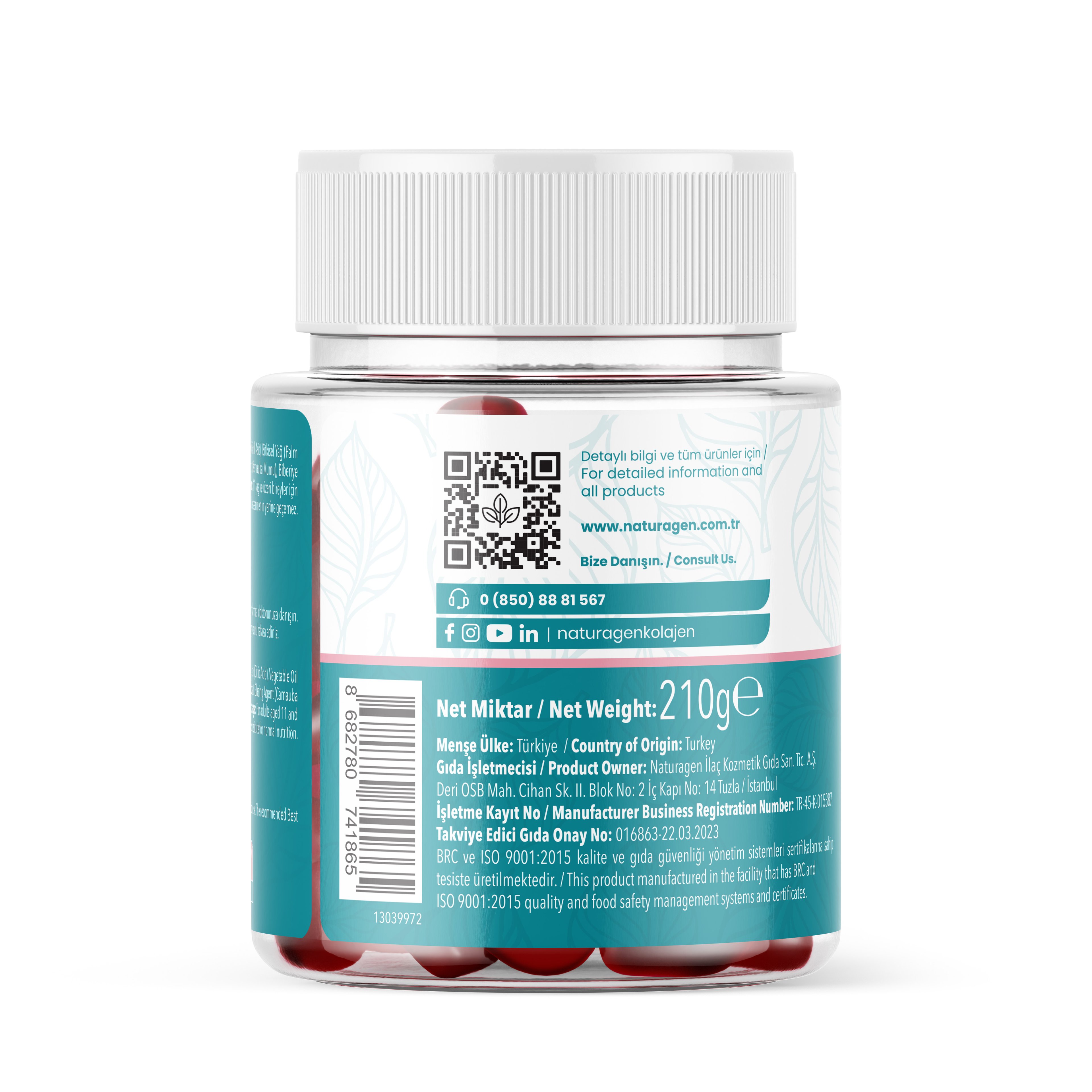Gummy 60 Adet Tip 1-3 Kolajen Jelibon Form