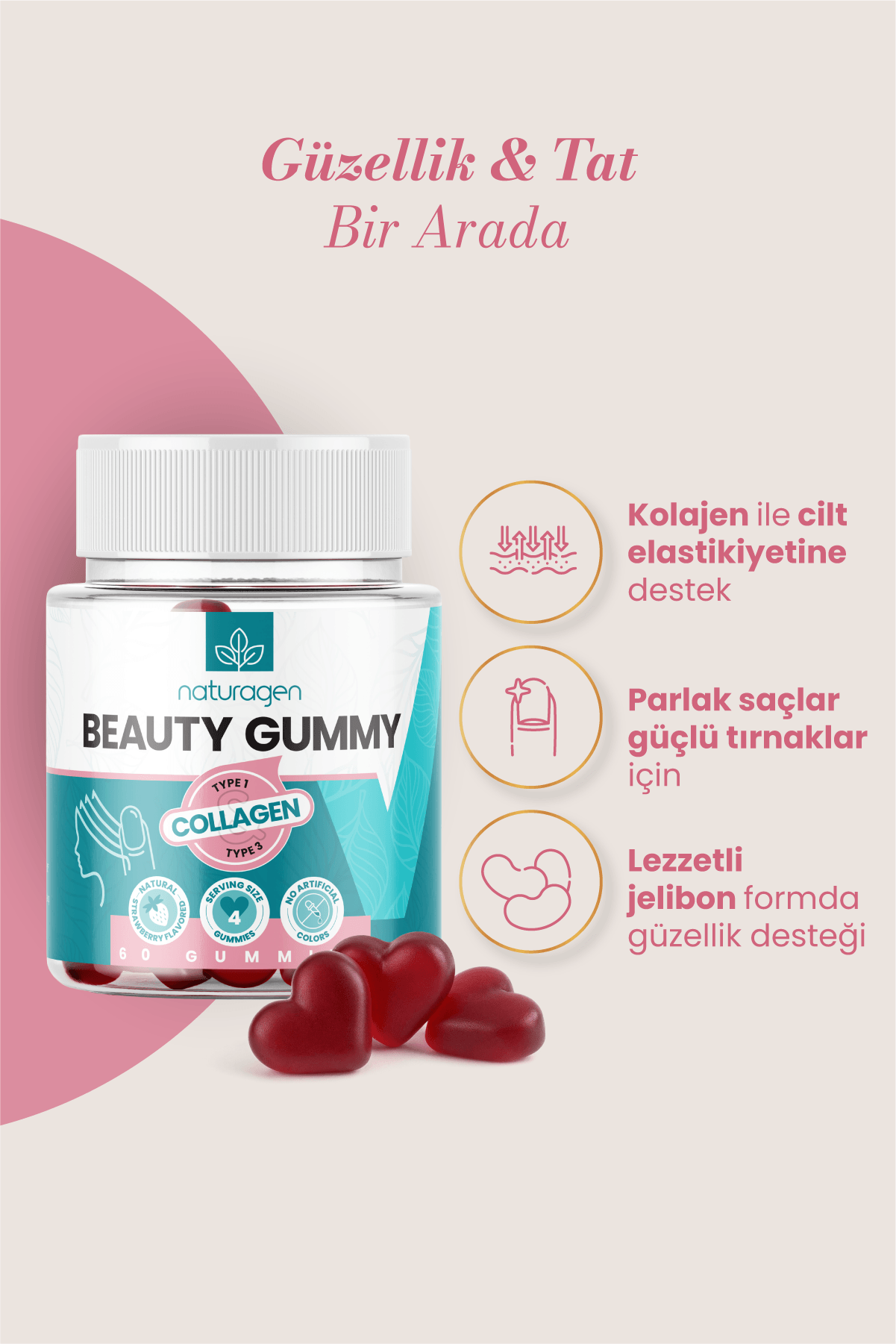 Gummy 60 Adet Tip 1-3 Kolajen Jelibon Form