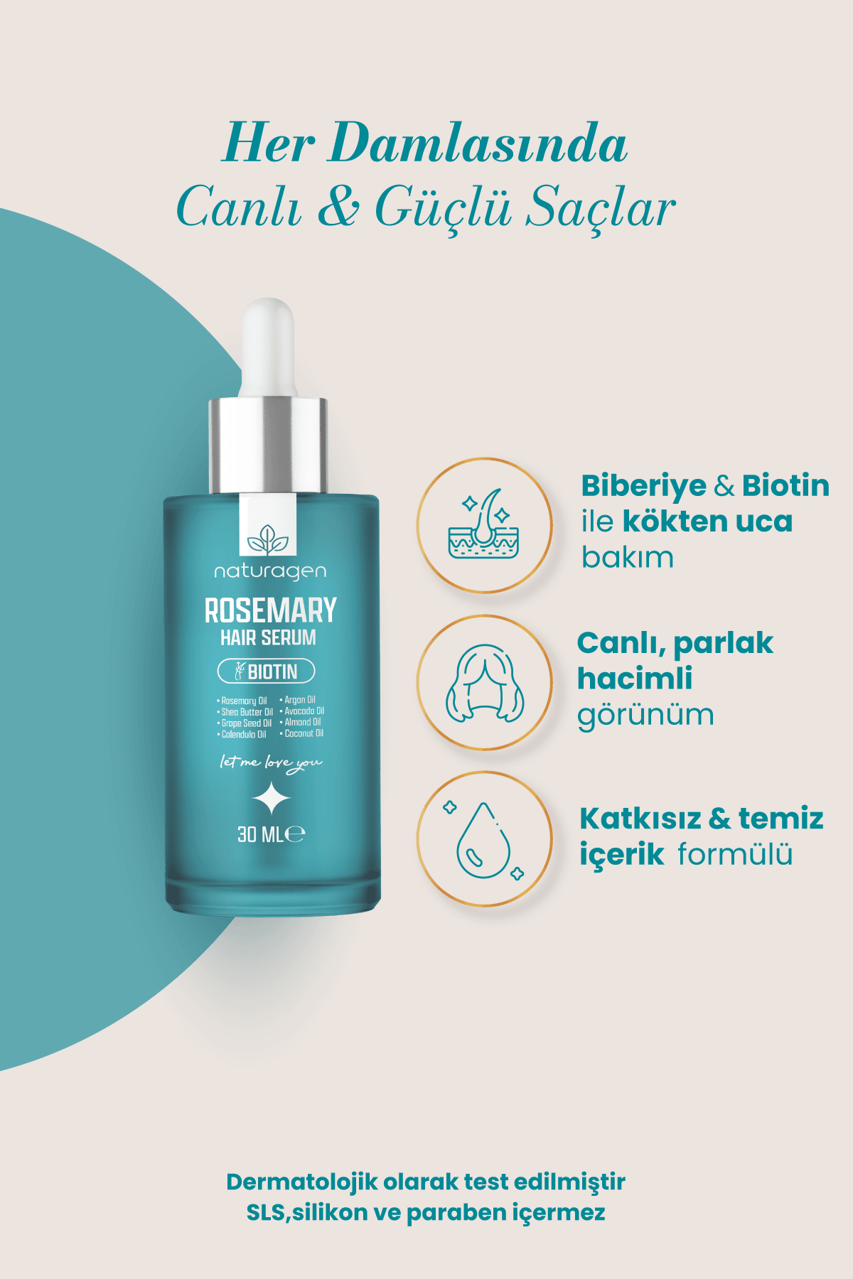 Rosemary Hair Serum Biberiye Yağı 30ml