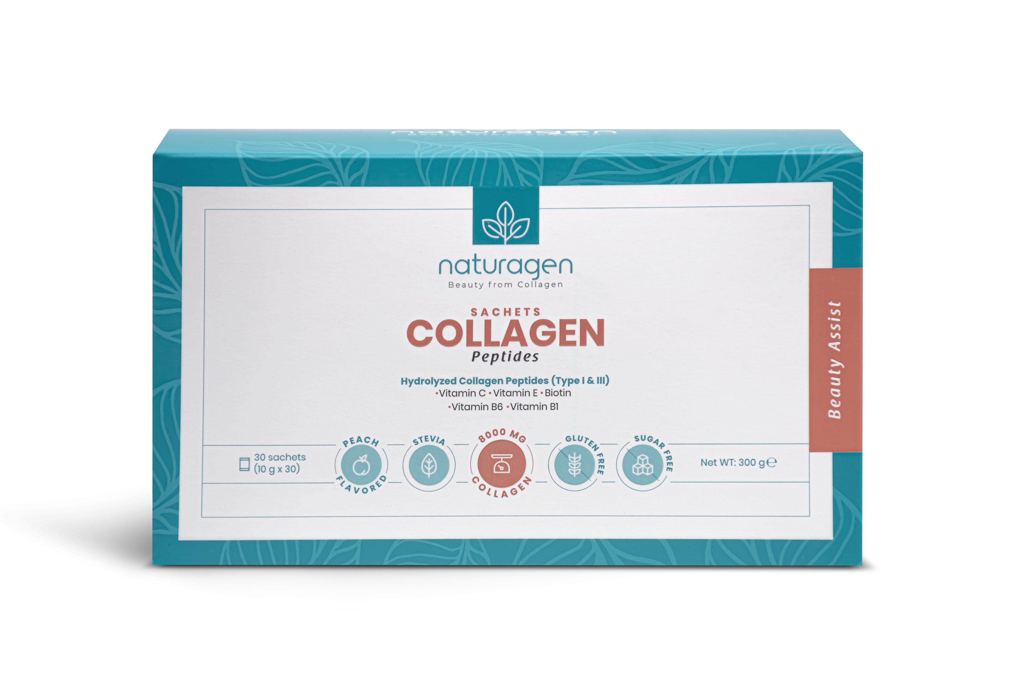 Collagen Beauty 30'lu Saşe Şeftali Aromalı Tip 1-3 8000 Mg Hidrolize Toz Kolajen