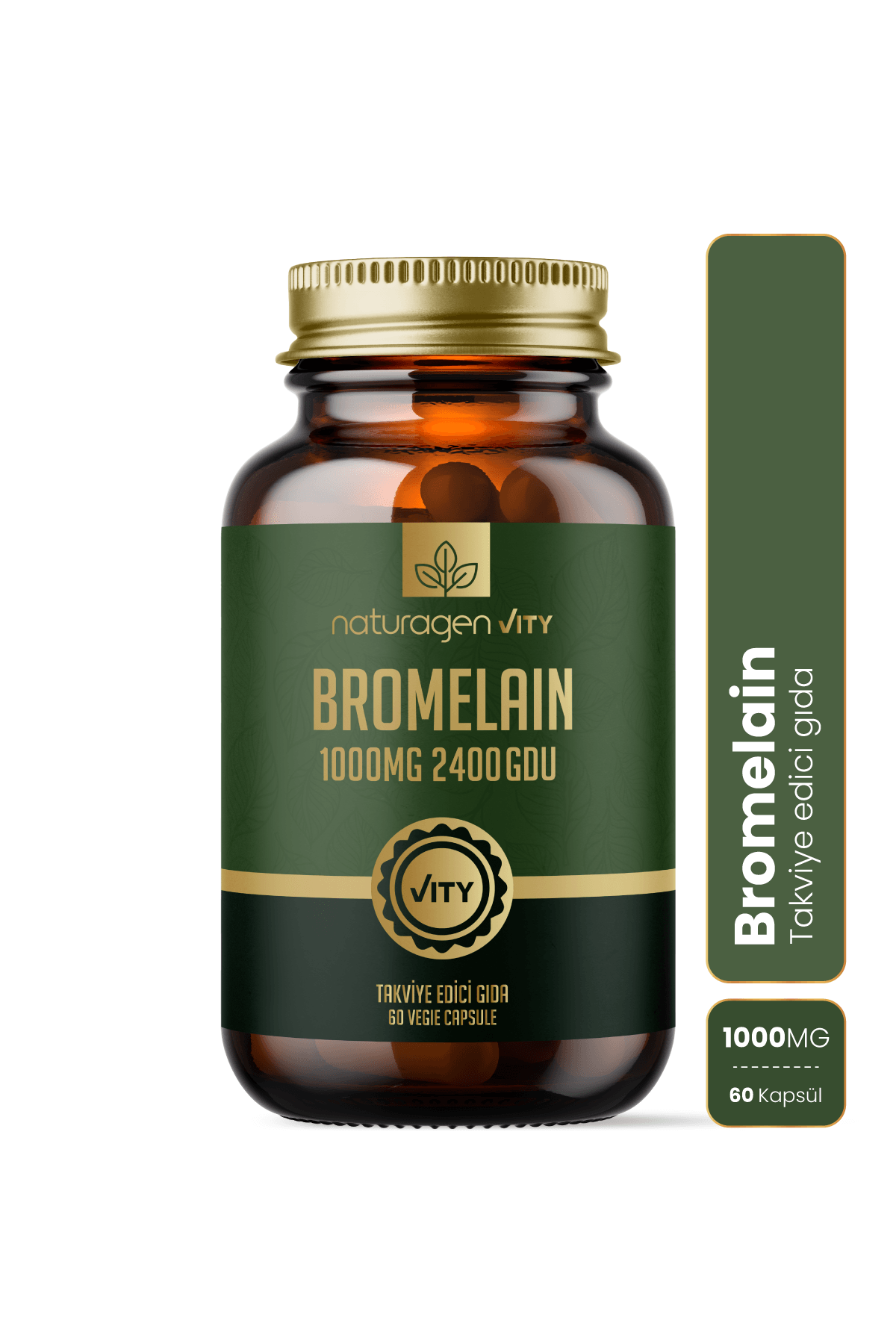 Bromelain 1000 Mg 2400 GDU Prebiyotikli 60 Kapsül