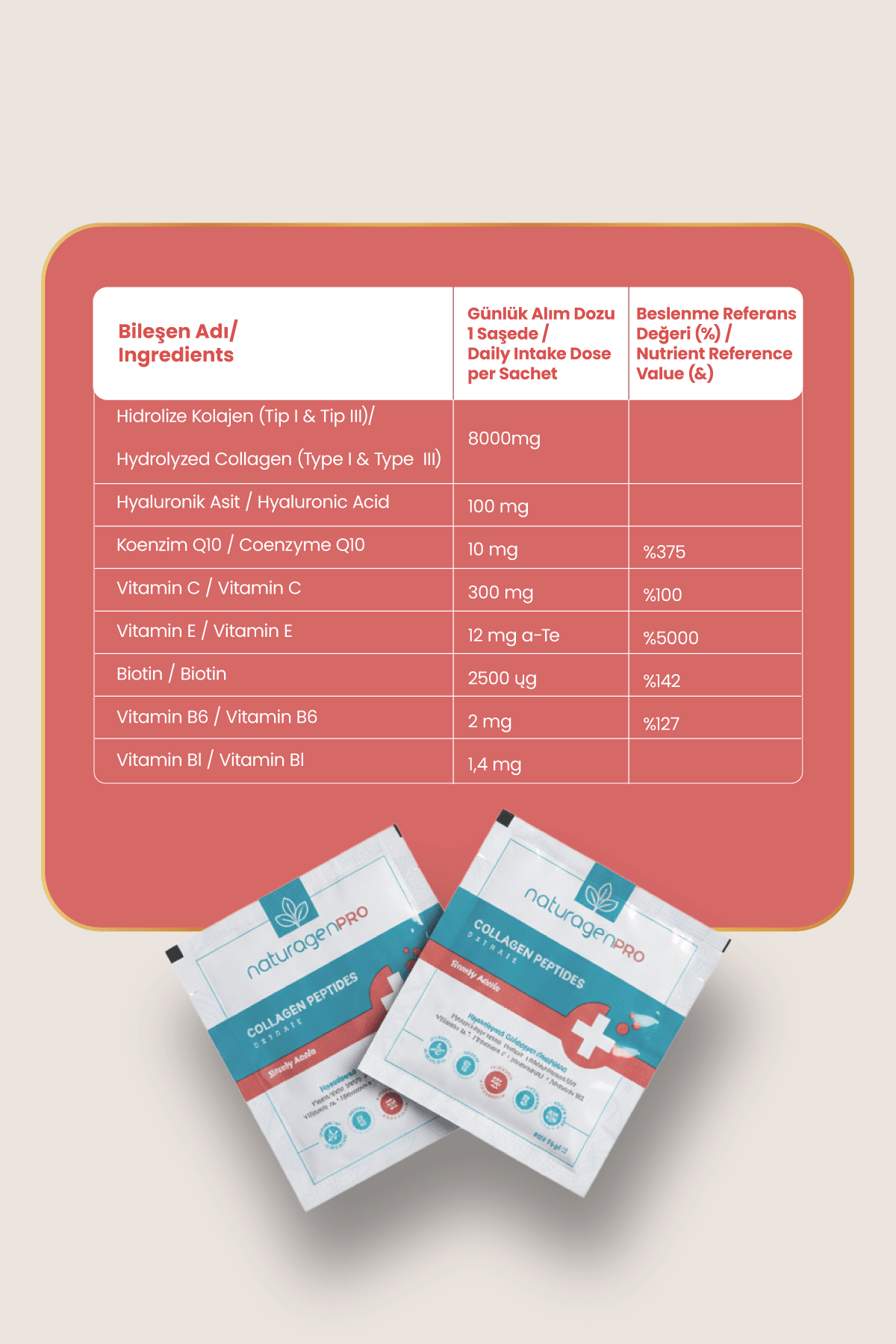 Pro Beauty Collagen 30'lu Saşe Biotinli Yeşil Elma Aromalı Kolajen