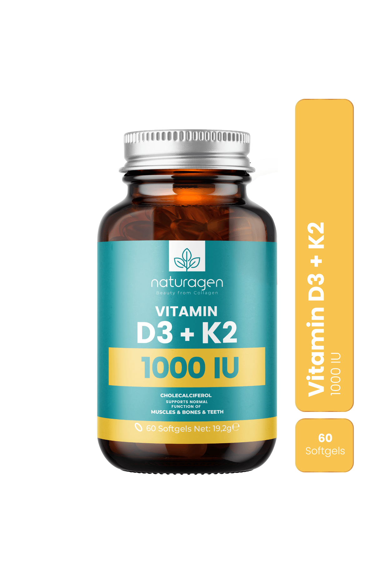 Vitamin D3 + K2 1000 IU 60 Kapsül