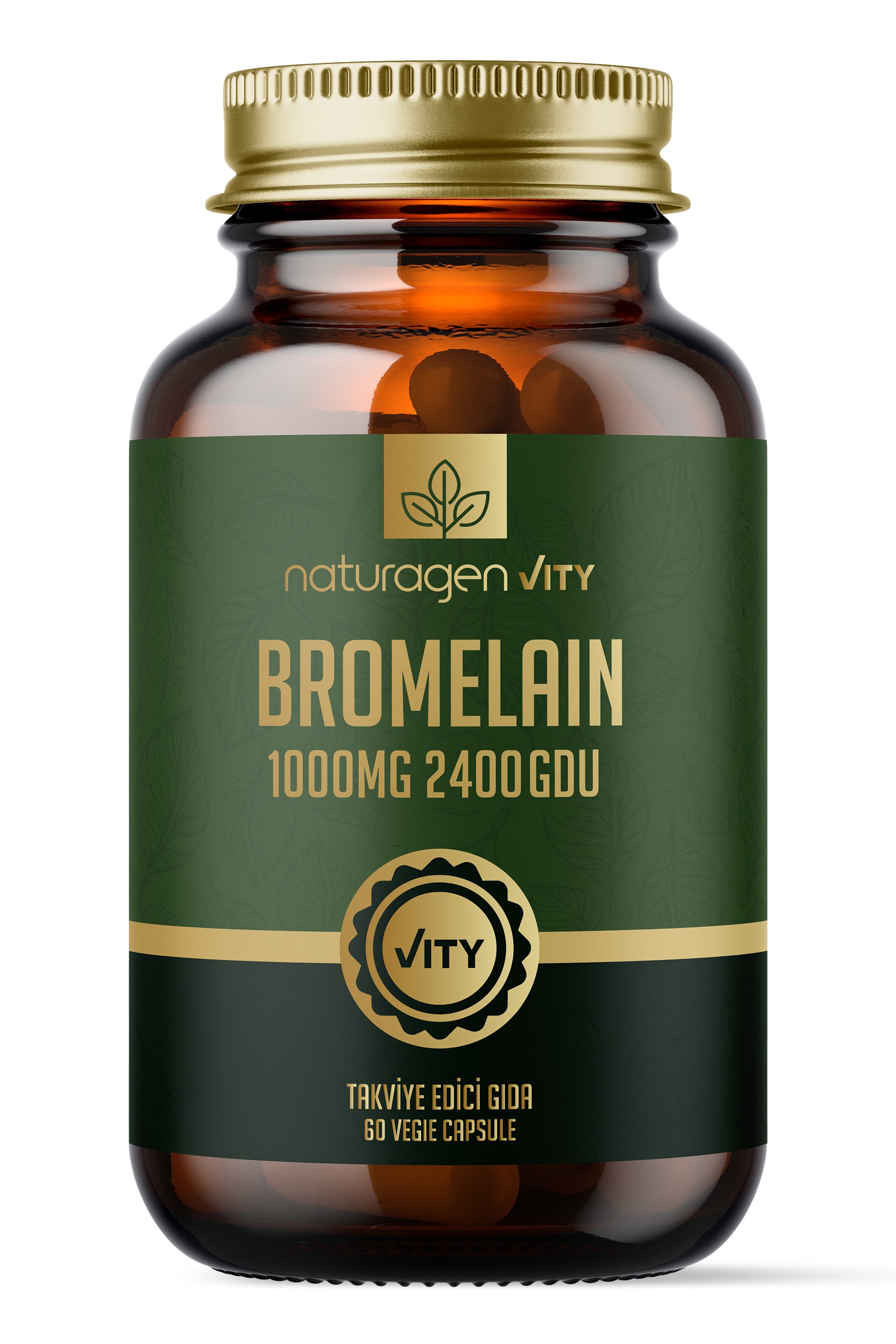 Bromelain 1000 Mg 2400 GDU Prebiyotikli 60 Kapsül