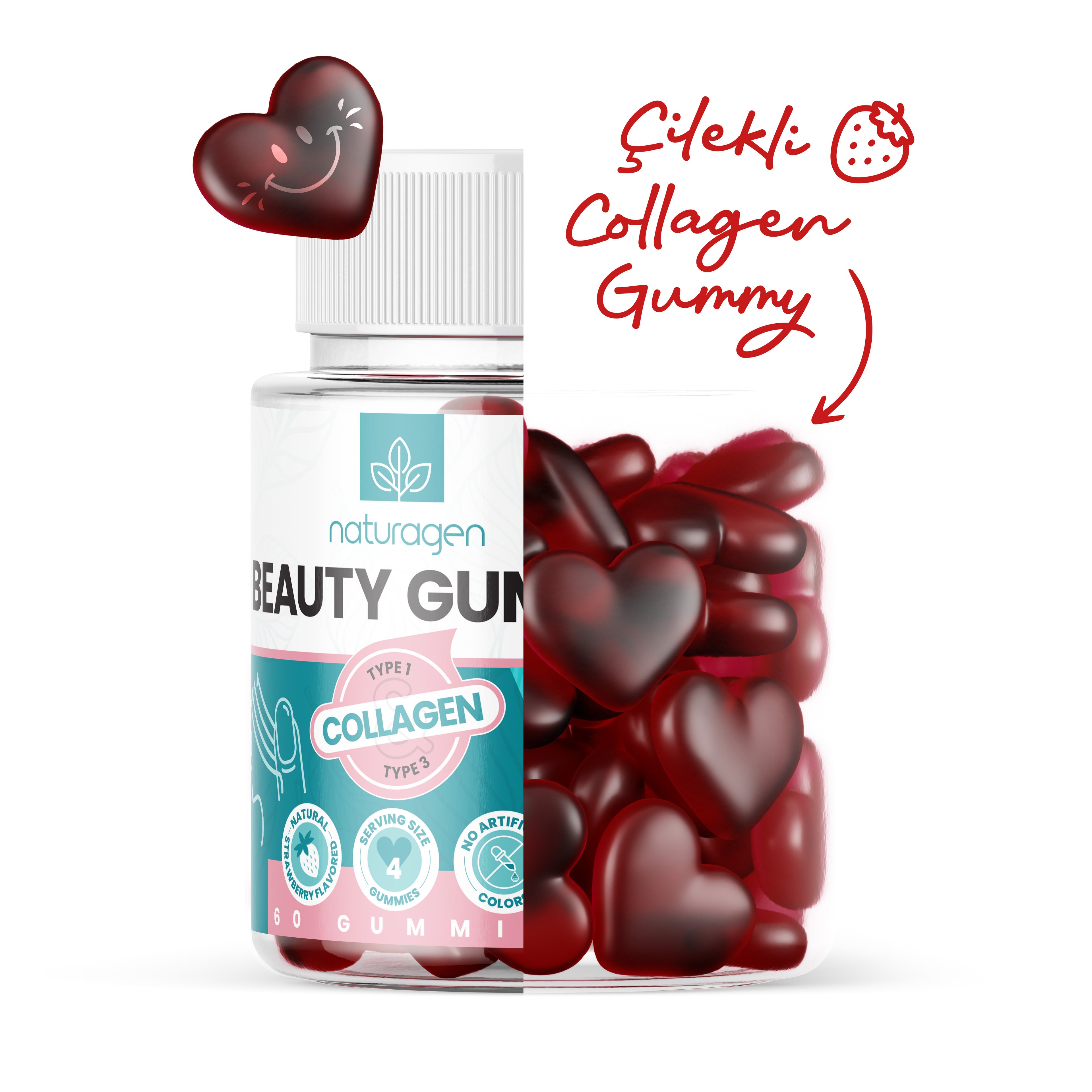 Gummy 60 Adet Tip 1-3 Kolajen Jelibon Form