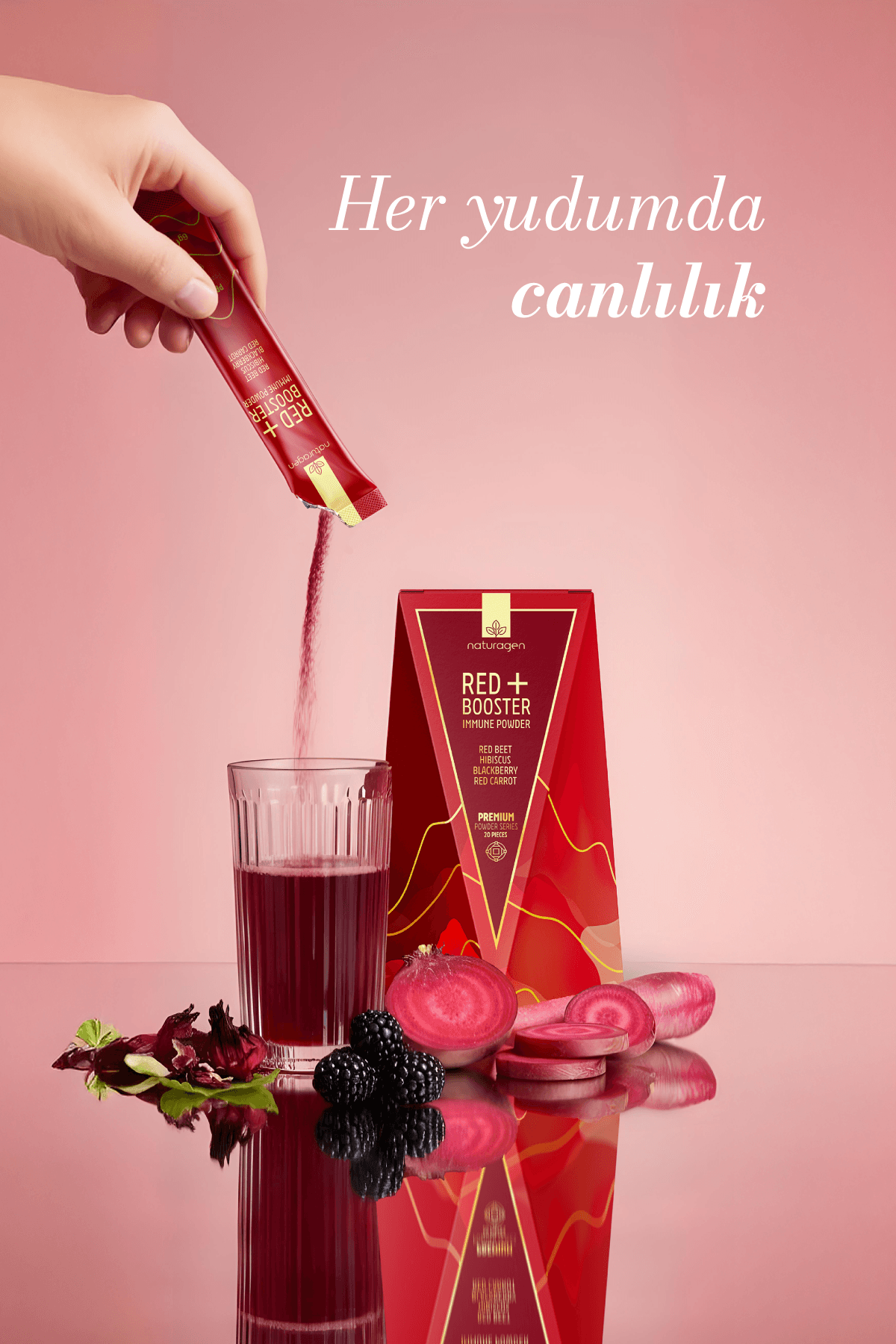 Red Booster Tea Kırmızı Pancarlı Hibiskuslu Bitki Çayı