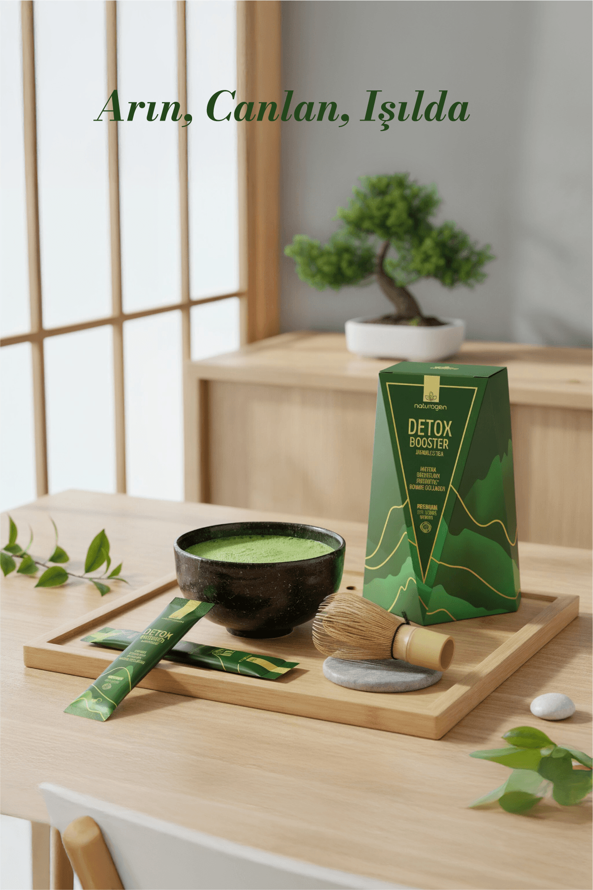 Detox Booster Matcha Tea Bromelainli Kolajenli Matcha Çayı