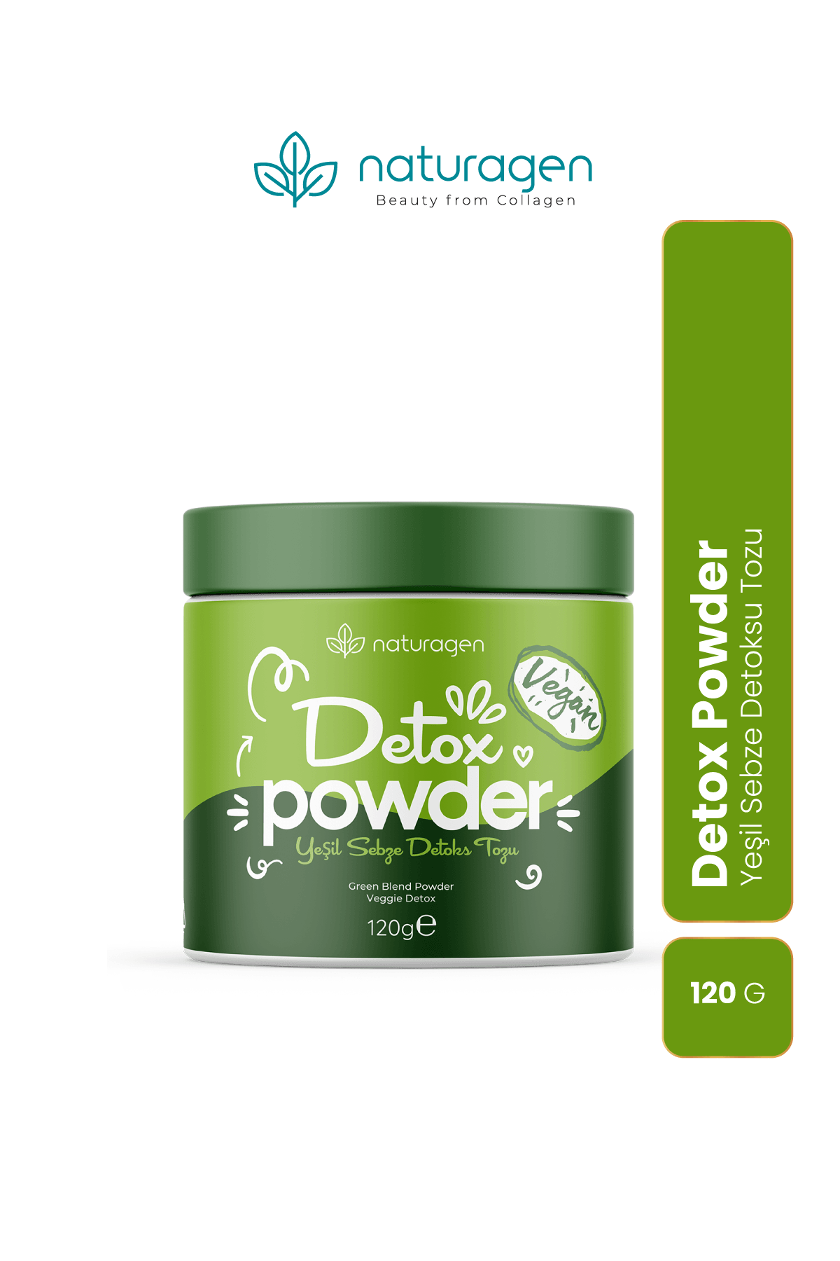Detoks Powder Vegan Yeşil Sebze Detoks Tozu 120 Gr