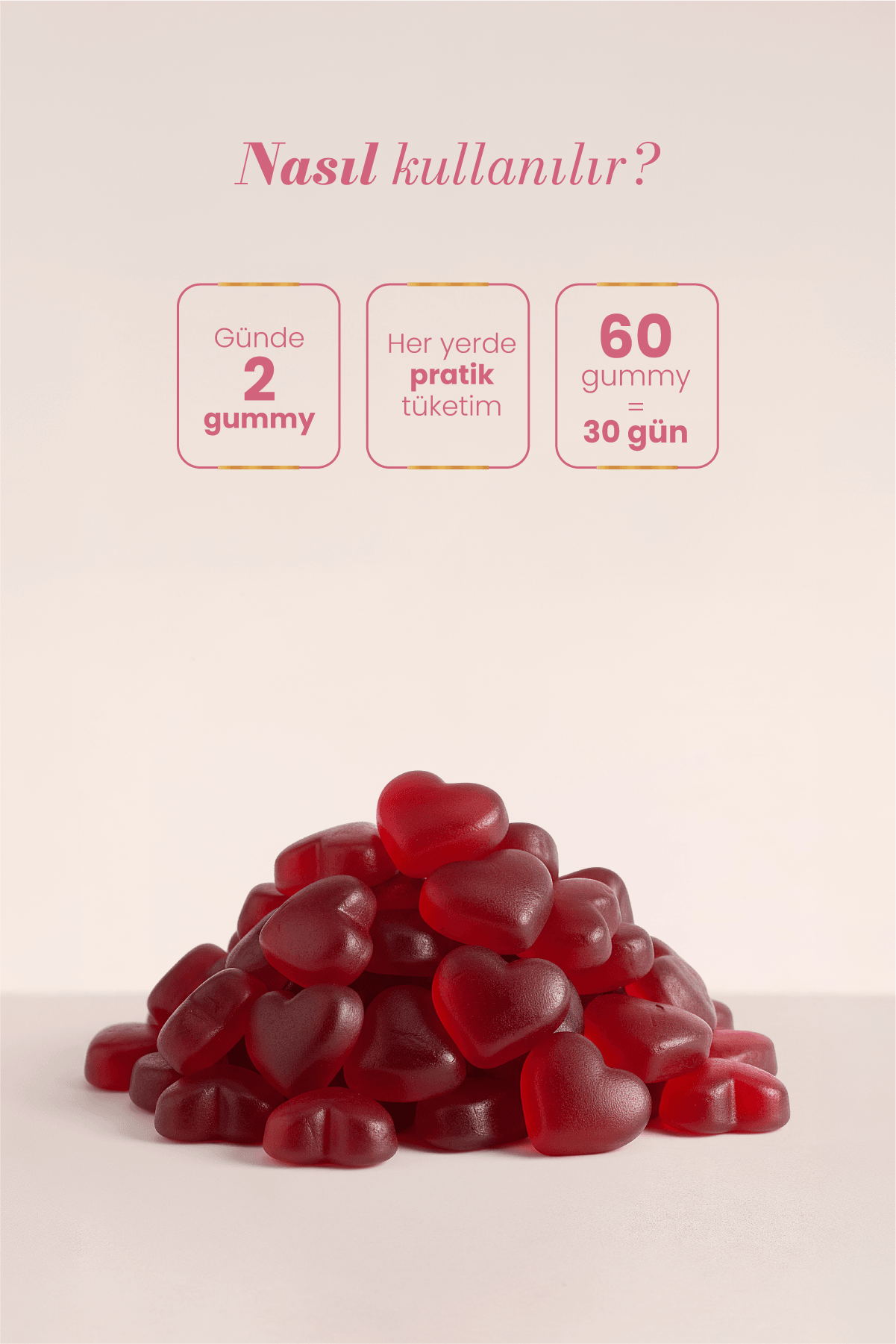 Gummy 60 Adet Tip 1-3 Kolajen Jelibon Form