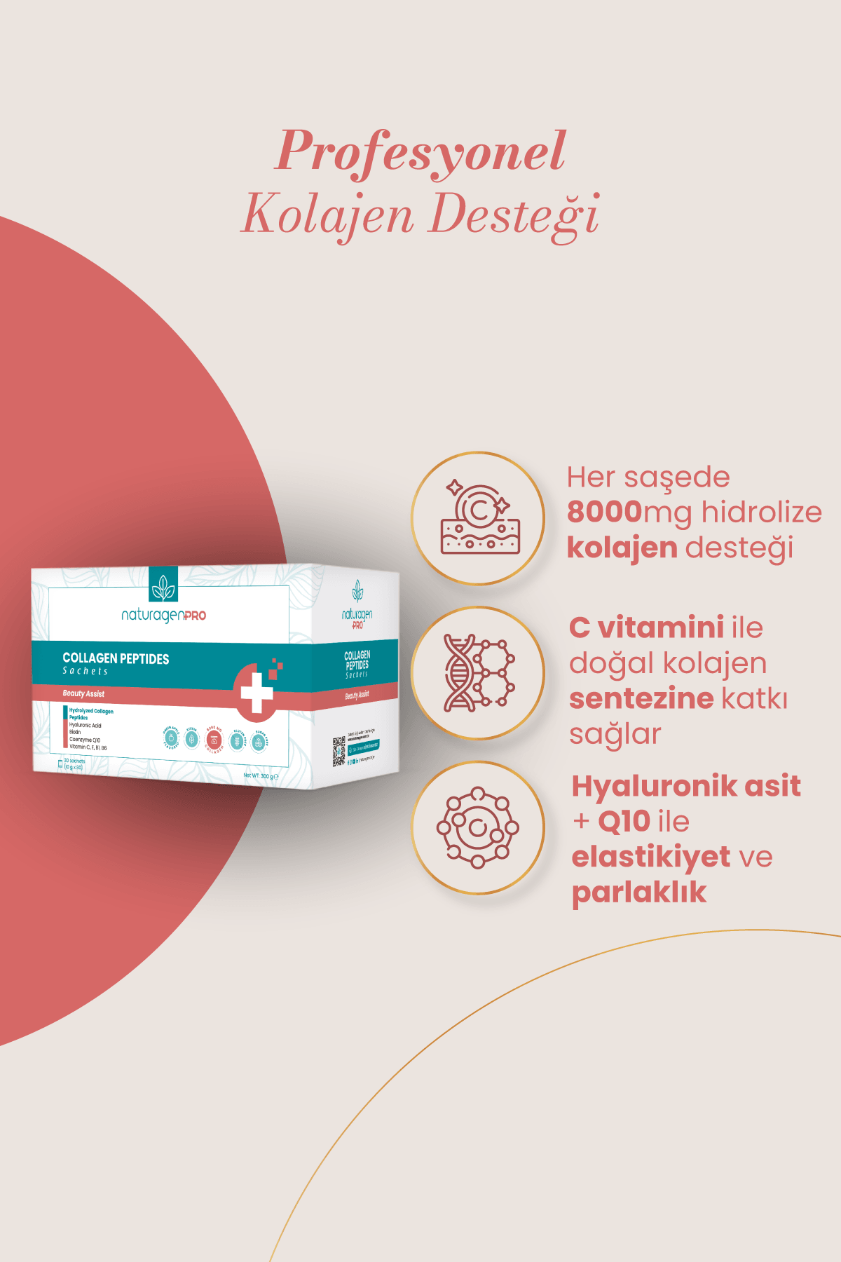 Pro Beauty Collagen 30'lu Saşe Biotinli Yeşil Elma Aromalı Kolajen