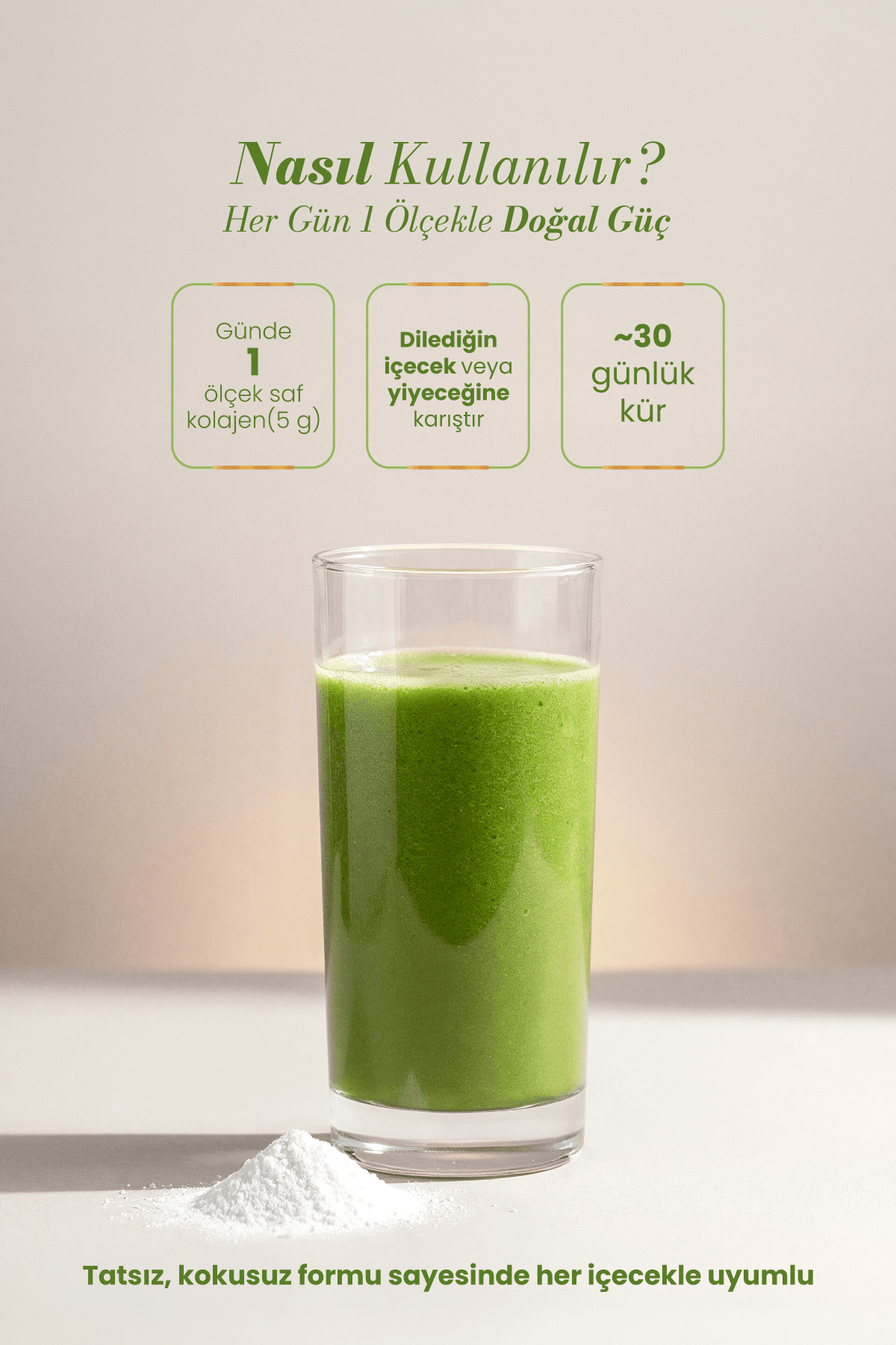 Kolajen Gurme %100 Saf 150 Gram Tip 1-3 Toz Kolajen