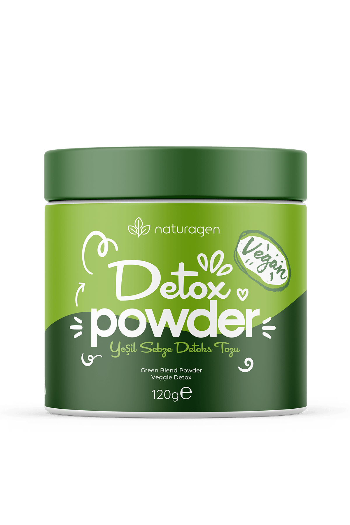 Detoks Powder Vegan Yeşil Sebze Detoks Tozu 120 Gr