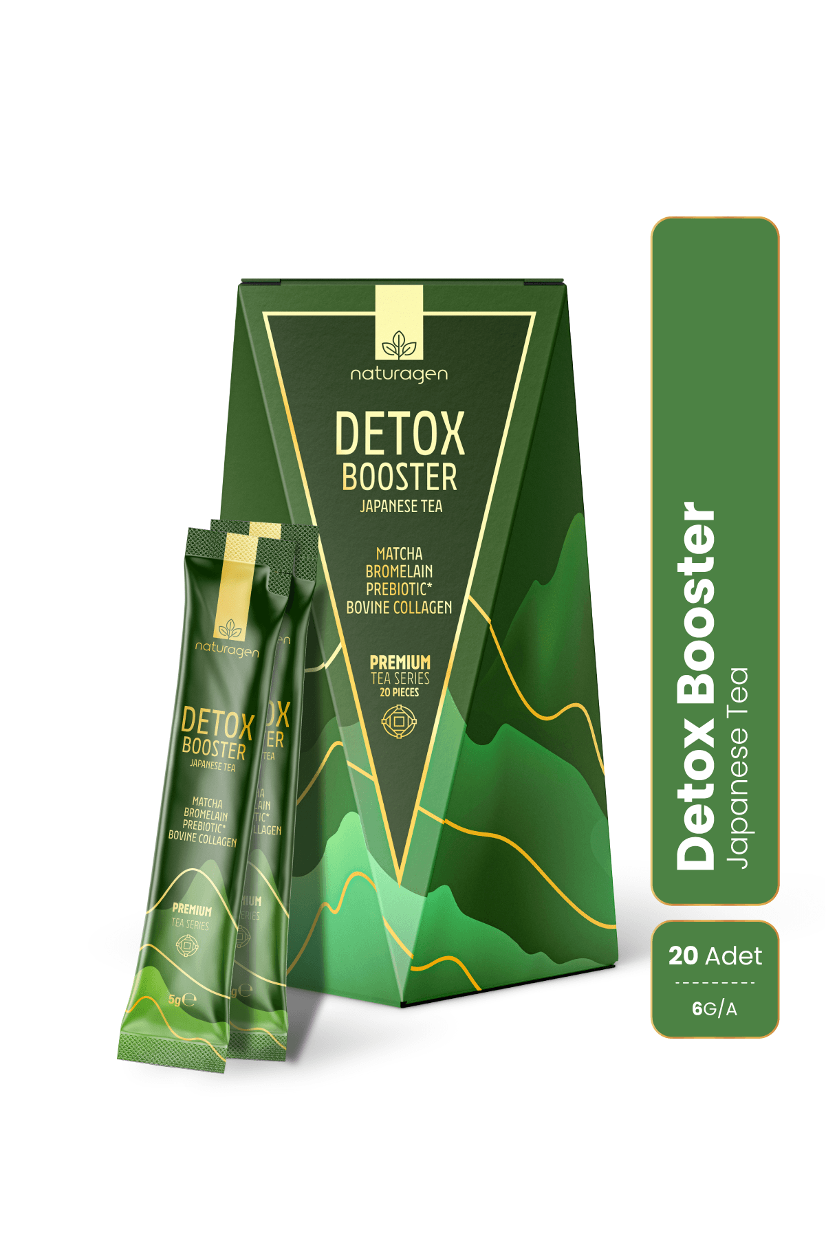 Detox Booster Matcha Tea Bromelainli Kolajenli Matcha Çayı