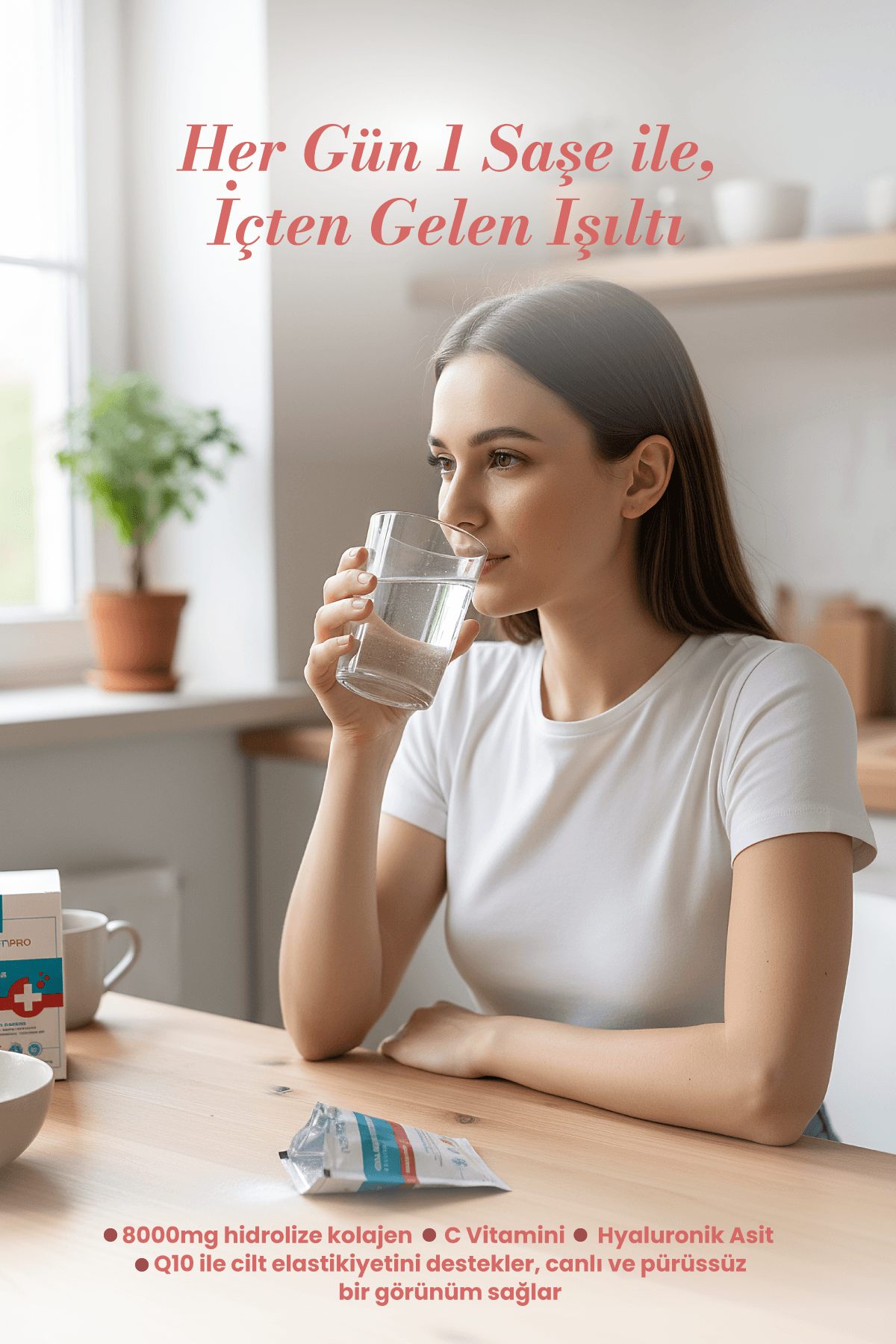 Pro Beauty Collagen 30'lu Saşe Biotinli Yeşil Elma Aromalı Kolajen