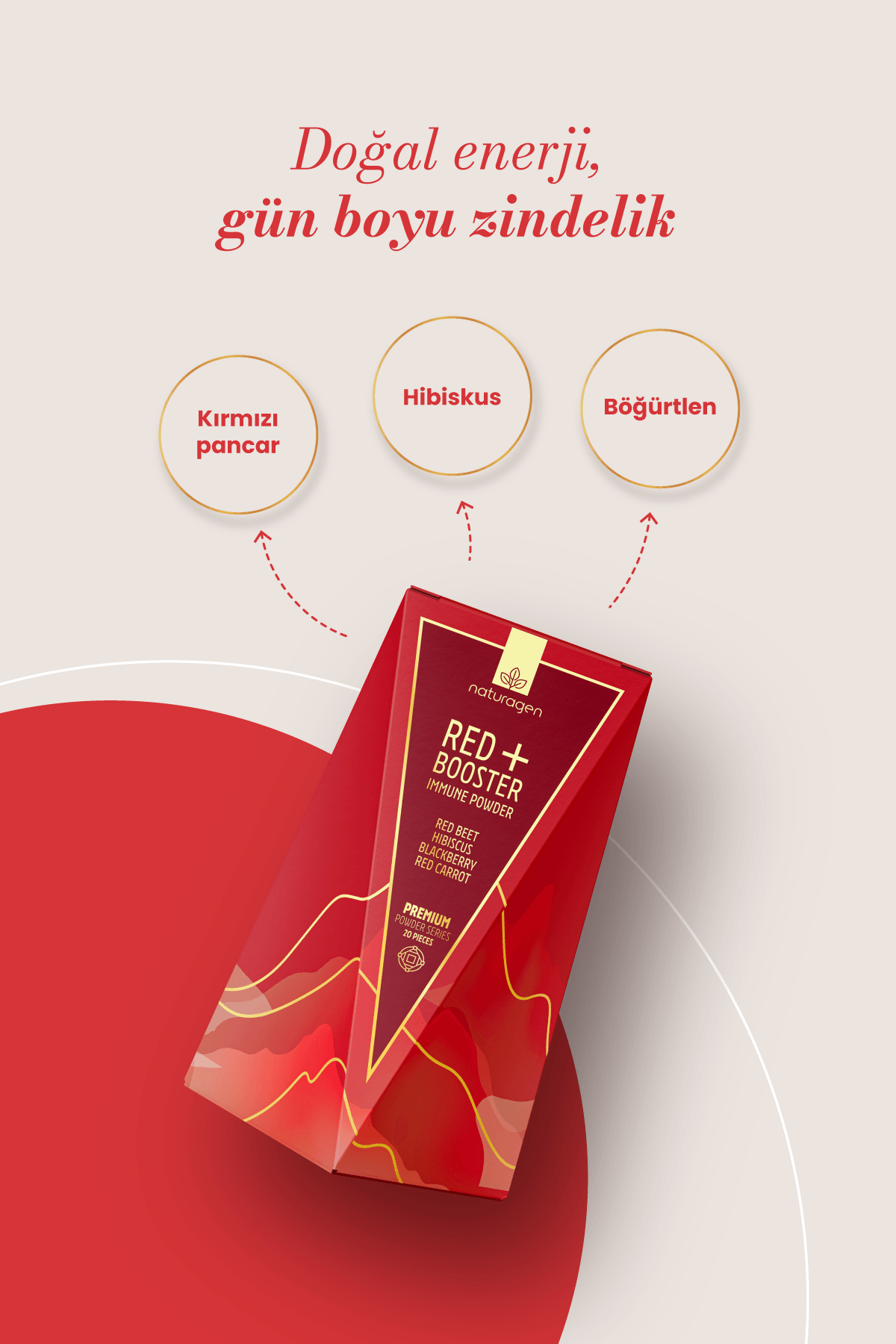 Red Booster Tea Kırmızı Pancarlı Hibiskuslu Bitki Çayı