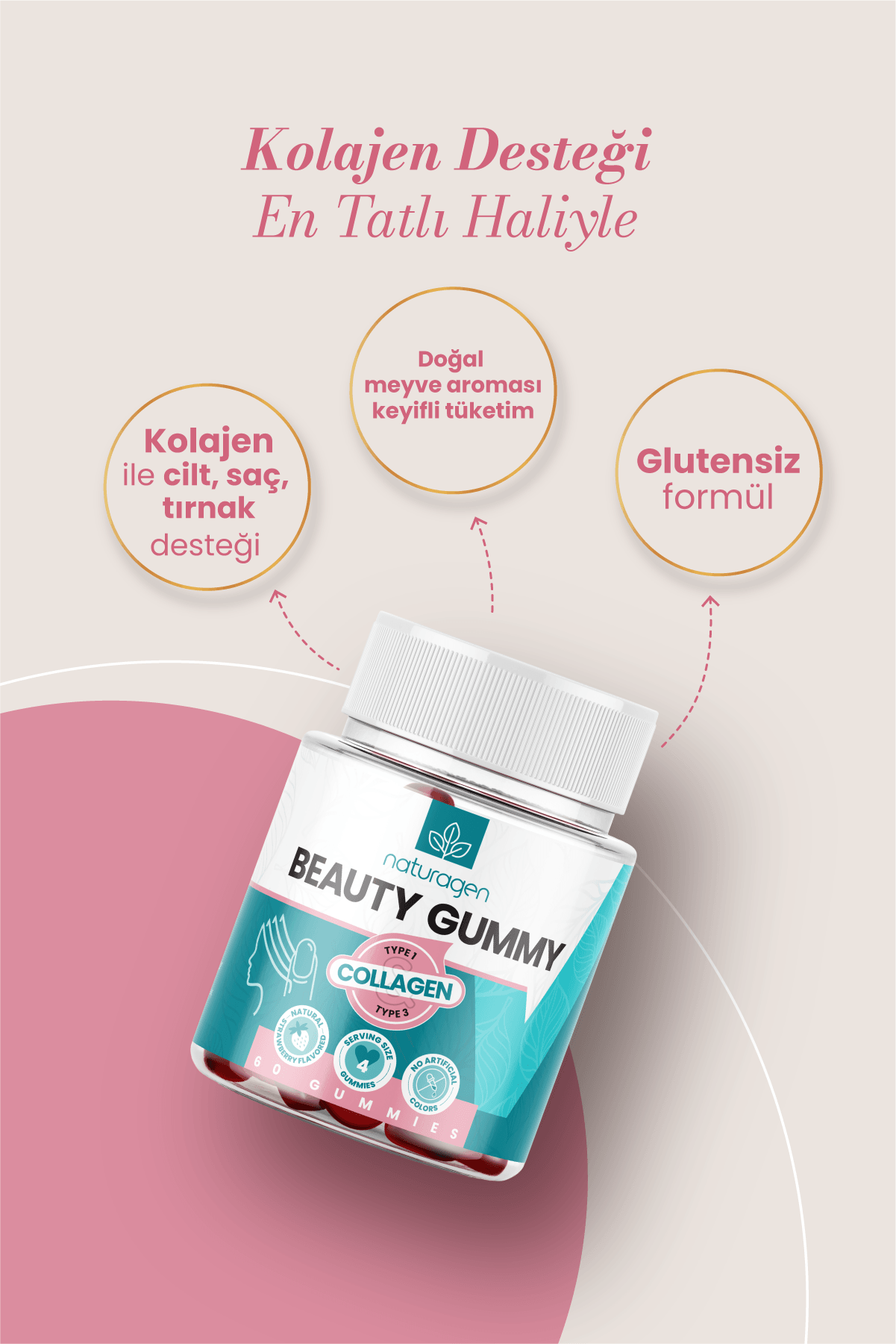 Gummy 60 Adet Tip 1-3 Kolajen Jelibon Form