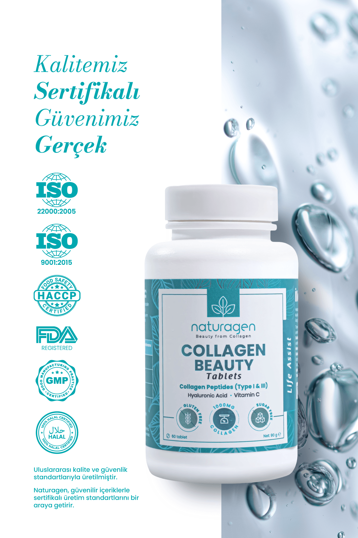 Beauty Collagen 60 Tablet Kolajen + C Vitamini + Hyaluronik Asid 