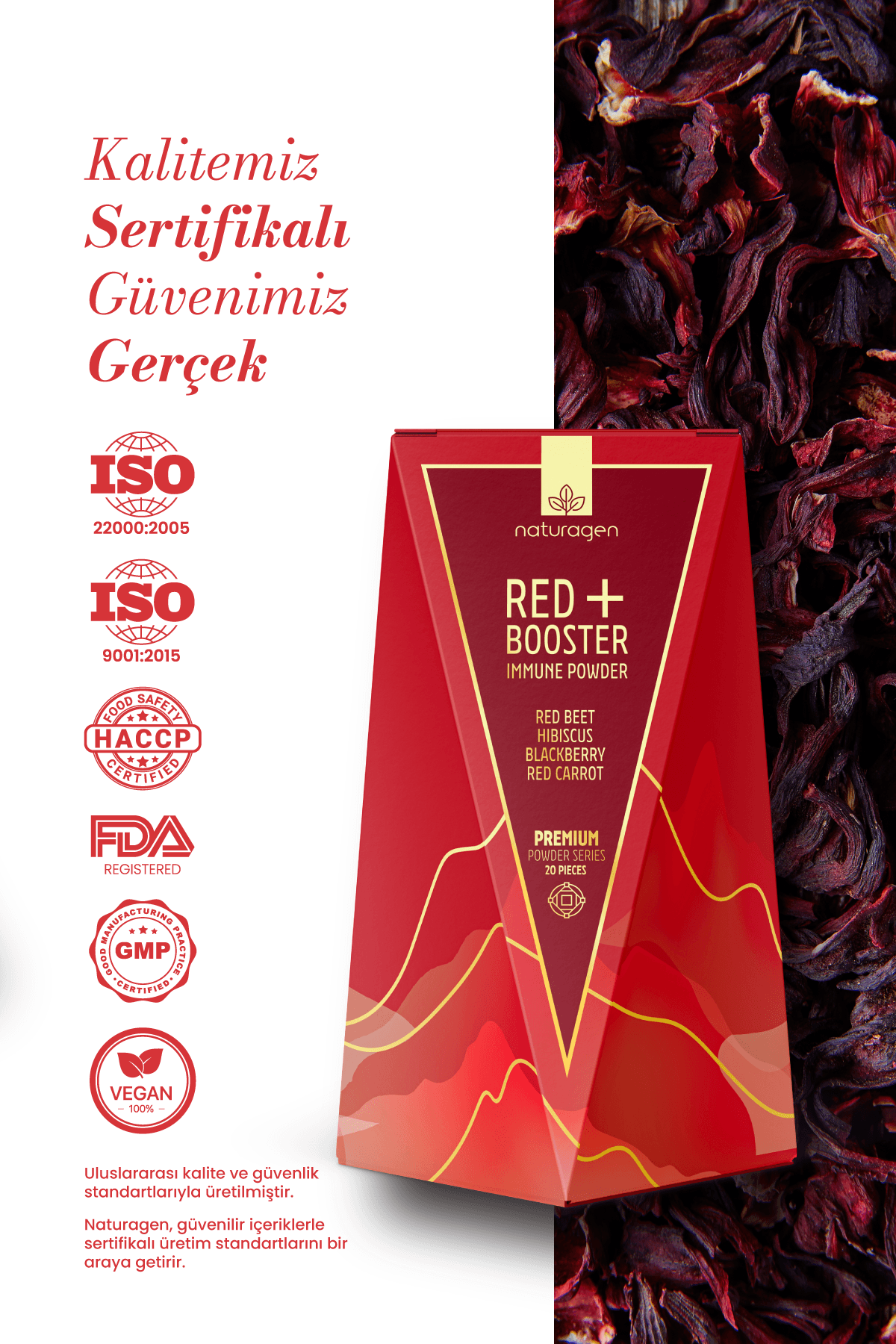 Red Booster Powder - Kırmızı Pancar, Hibiskus