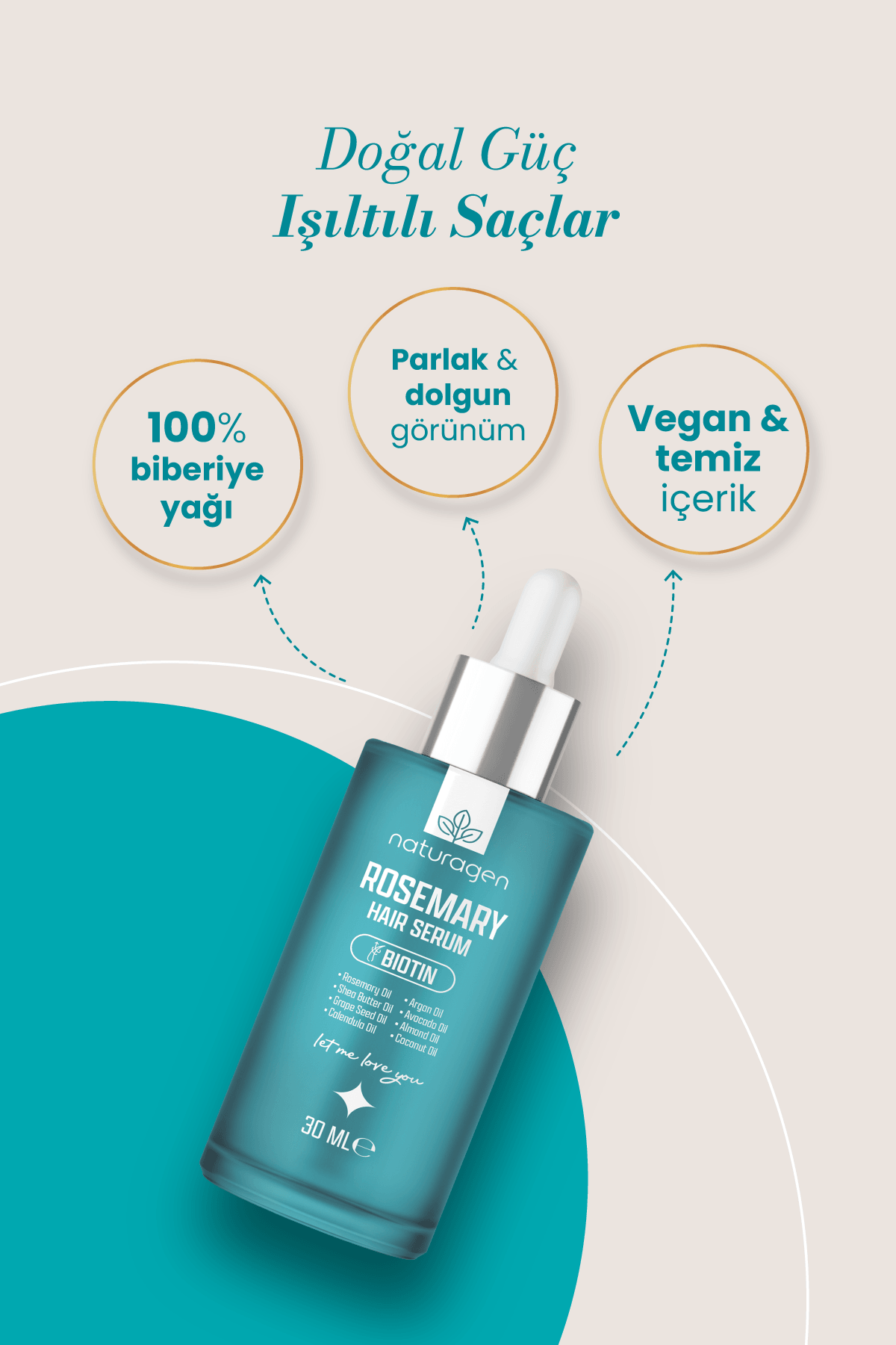 Rosemary Hair Serum Biberiye Yağı 30ml