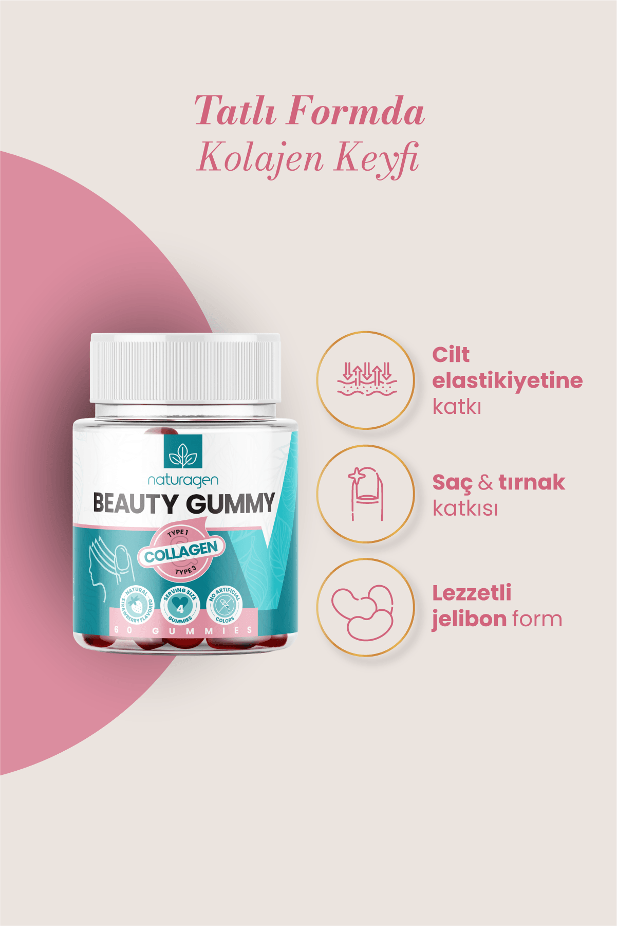 Gummy 60 Adet Tip 1-3 Kolajen Jelibon Form