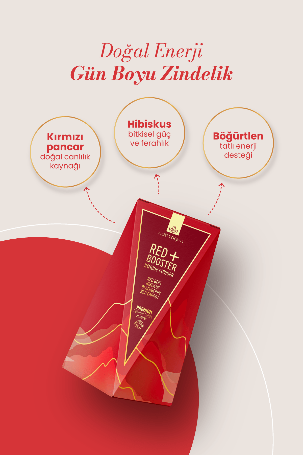 Red Booster Powder - Kırmızı Pancar, Hibiskus