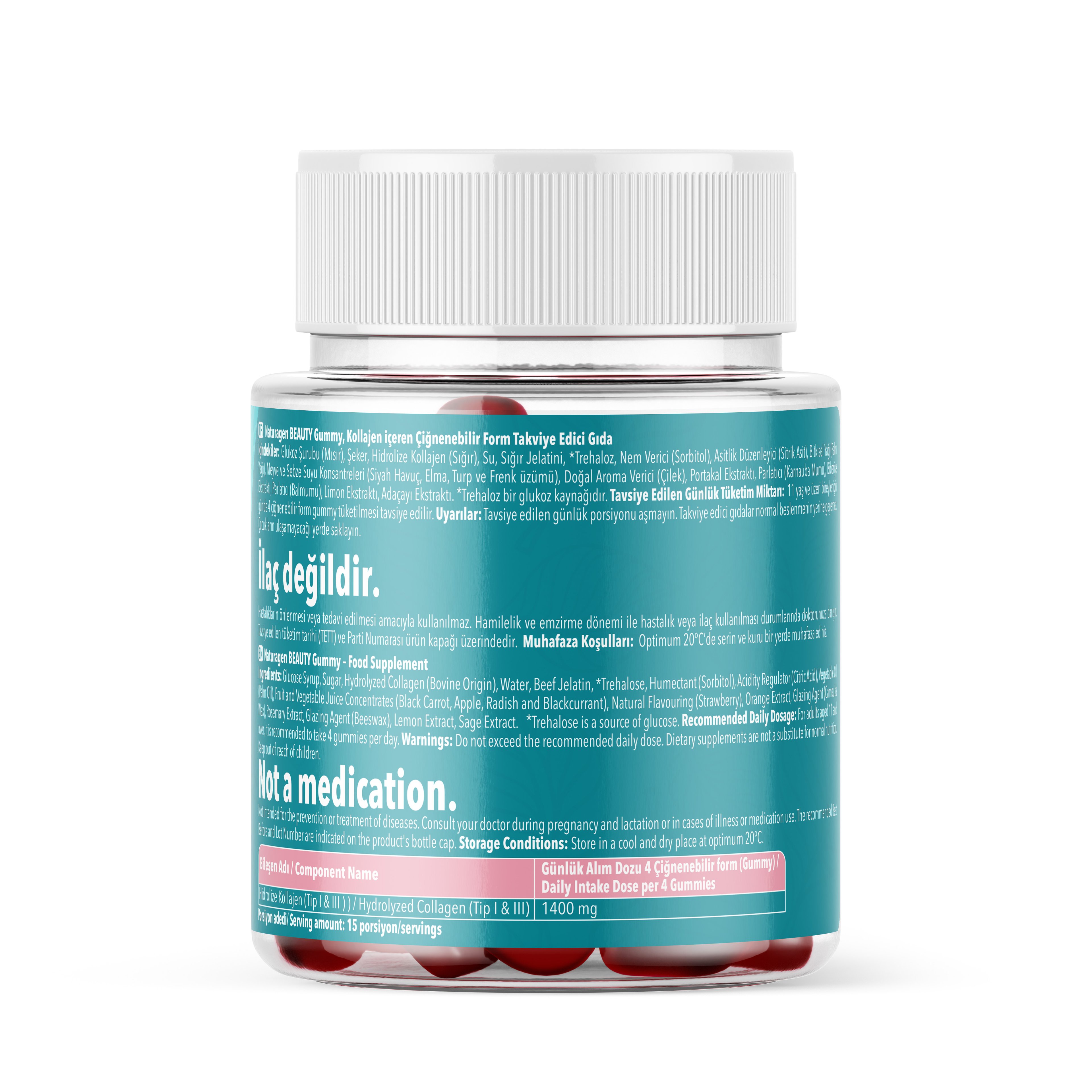 Gummy 60 Adet Tip 1-3 Kolajen Jelibon Form