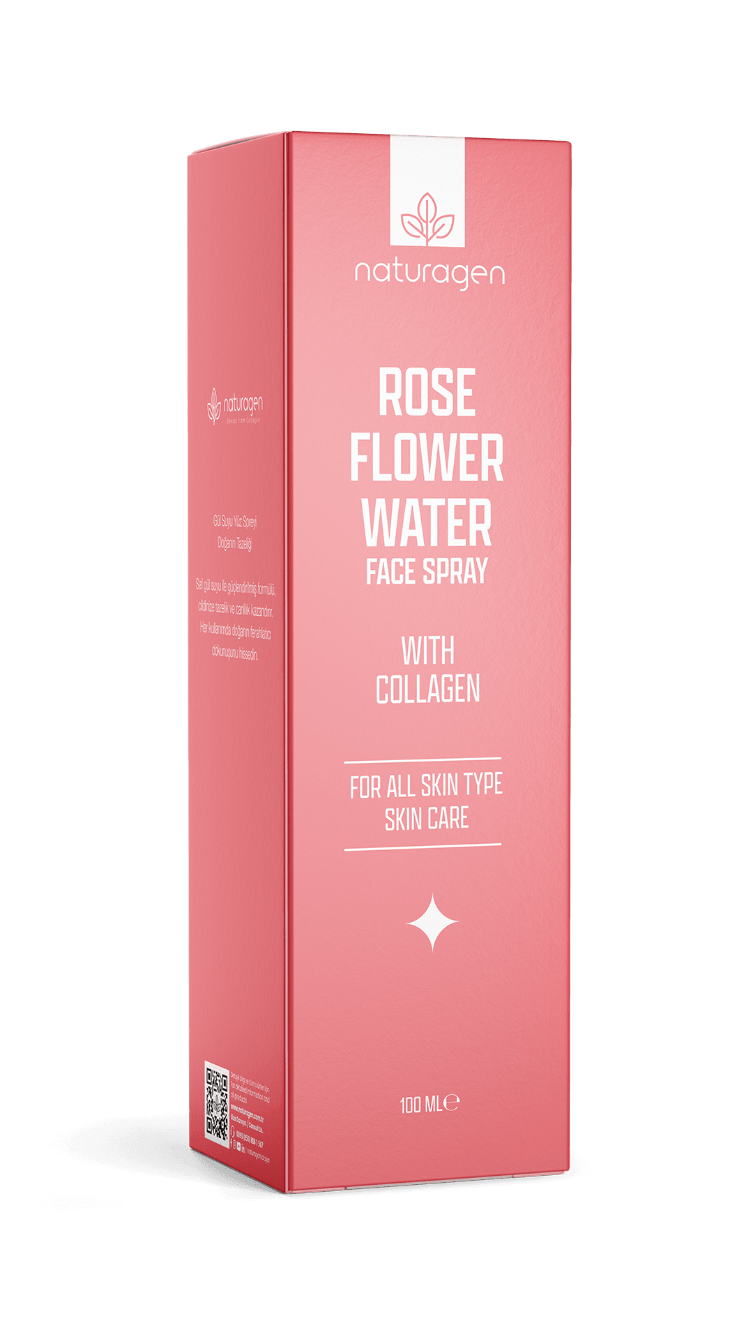 Rose Flower Face Spray Kolajenli %100 Doğal Tonik
