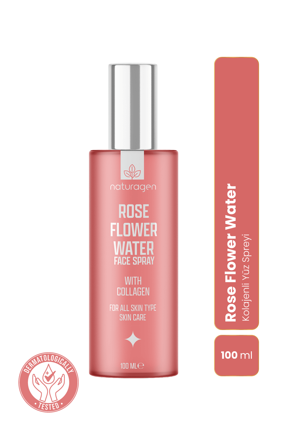 Rose Flower Face Spray Kolajenli %100 Doğal Tonik