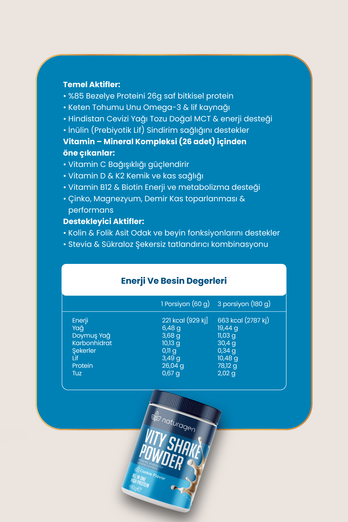 Proteinli Öğün Tozu Cookie Lovers 480 Gr