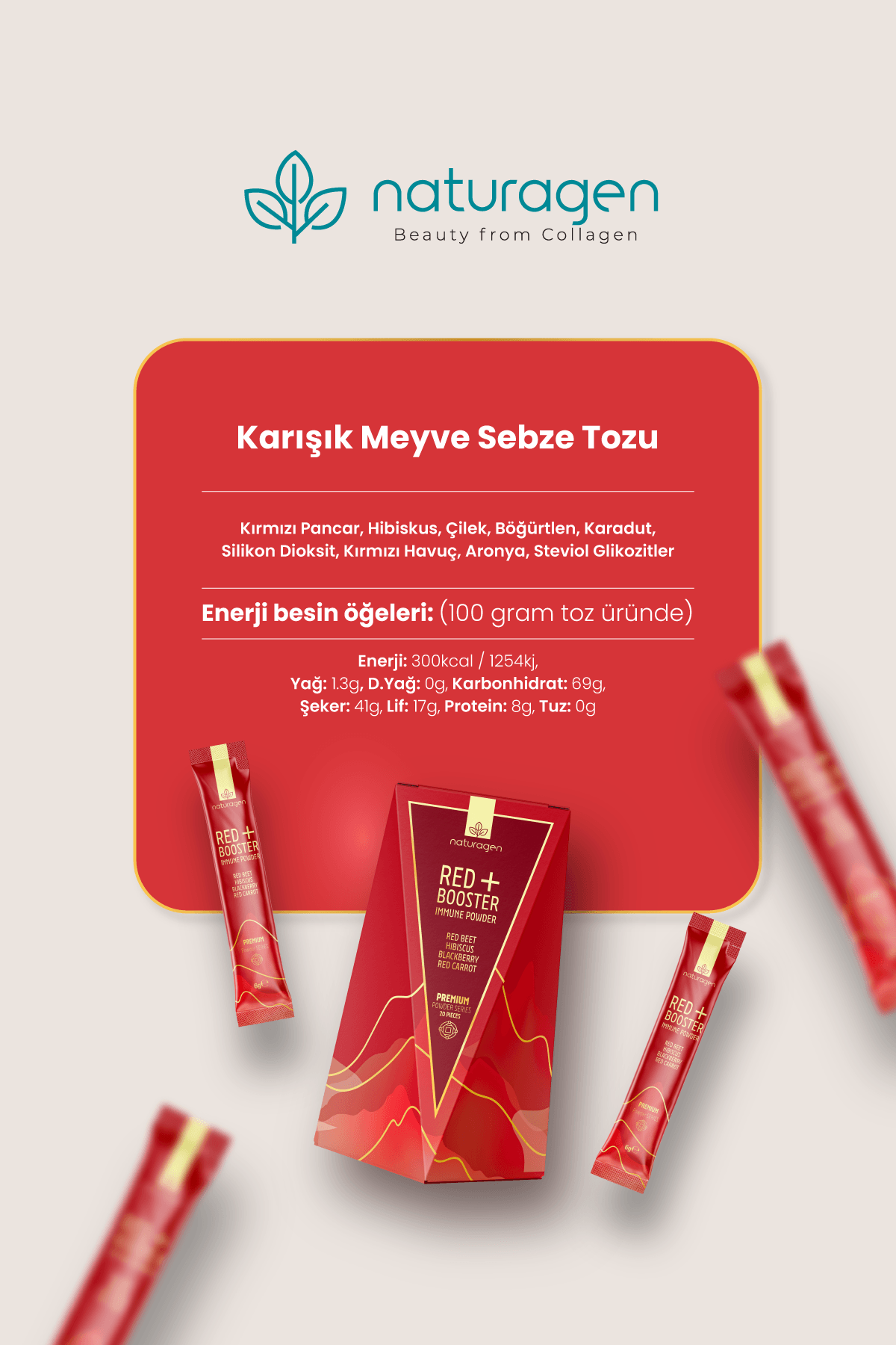 Red Booster Tea Kırmızı Pancarlı Hibiskuslu Bitki Çayı