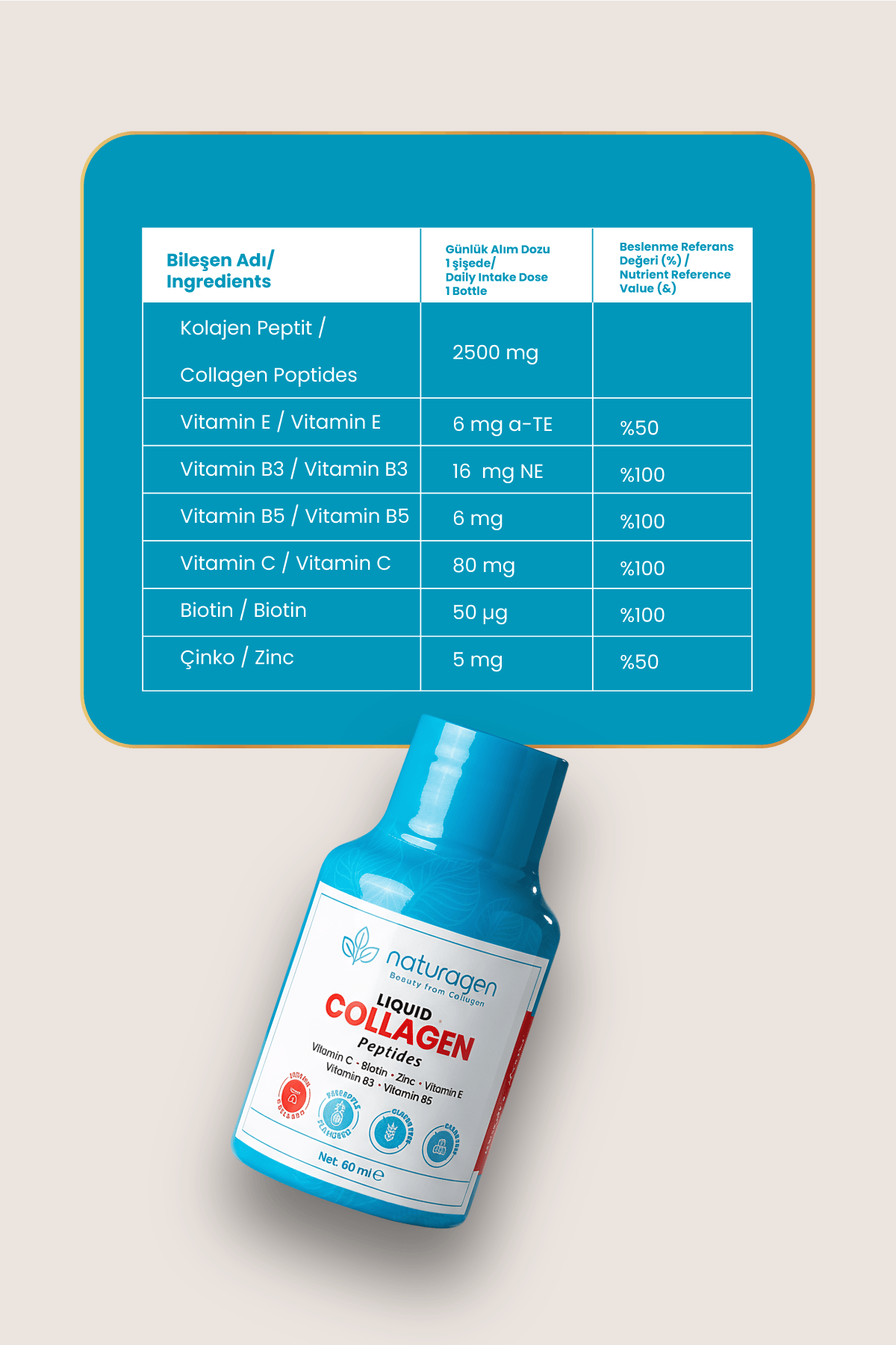 Collagen Ananas Aromalı Shot Tip 1-3 Hidrolize Sıvı Kolajen