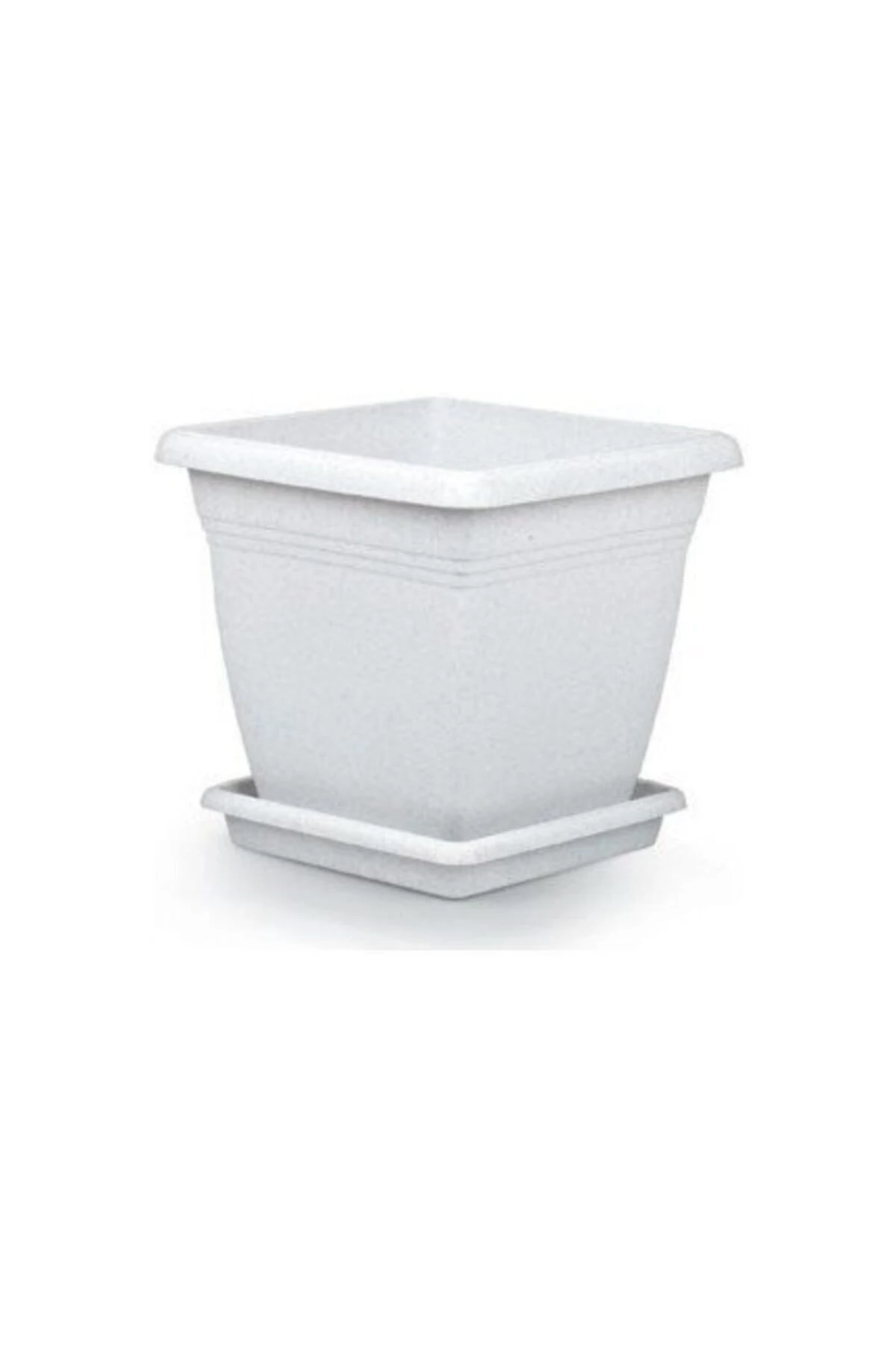 Villa Kare Saksı 110 Lt. No 6 Kirli Beyaz