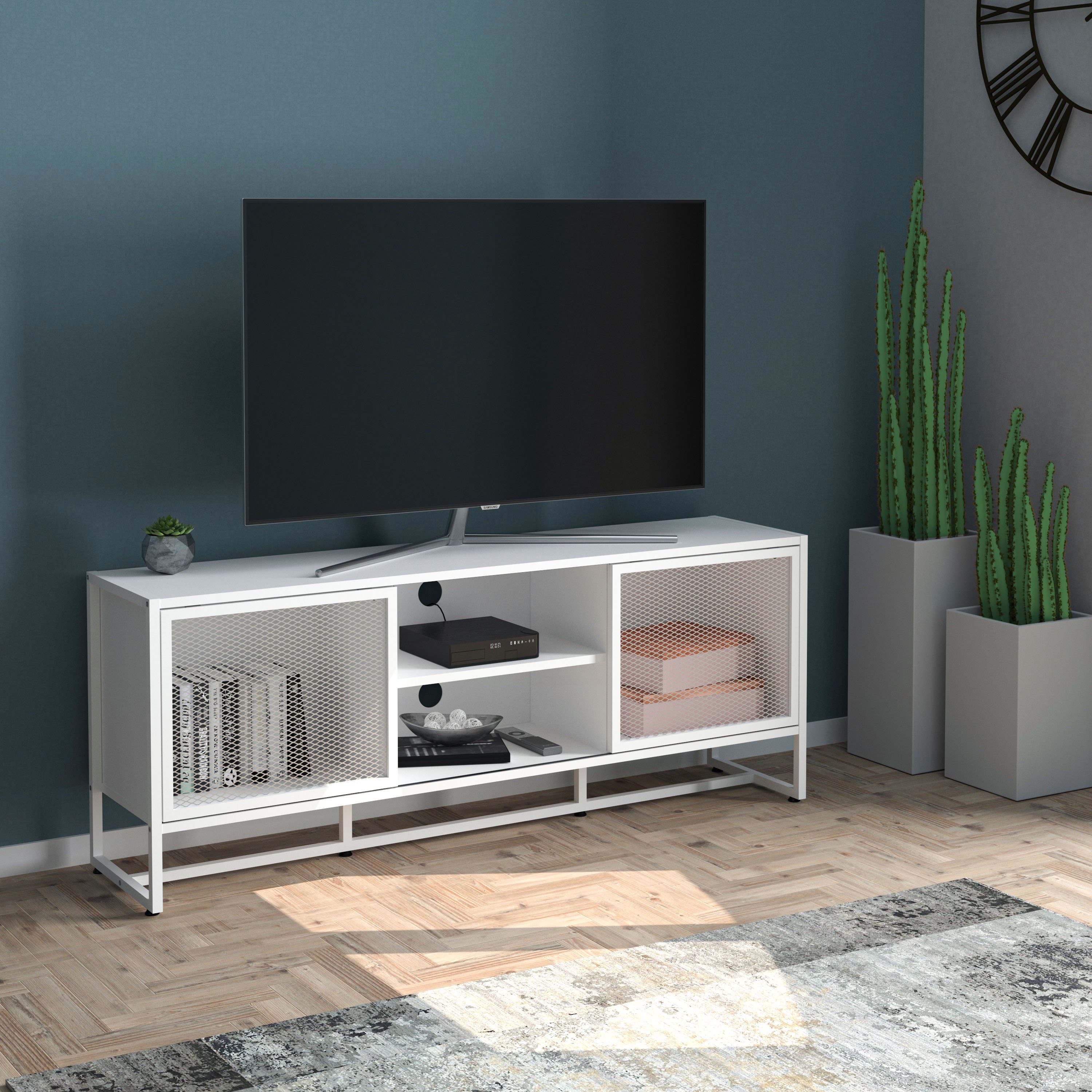 TV Ünitesi Mela Maxi Beyaz 36*61*155 cm