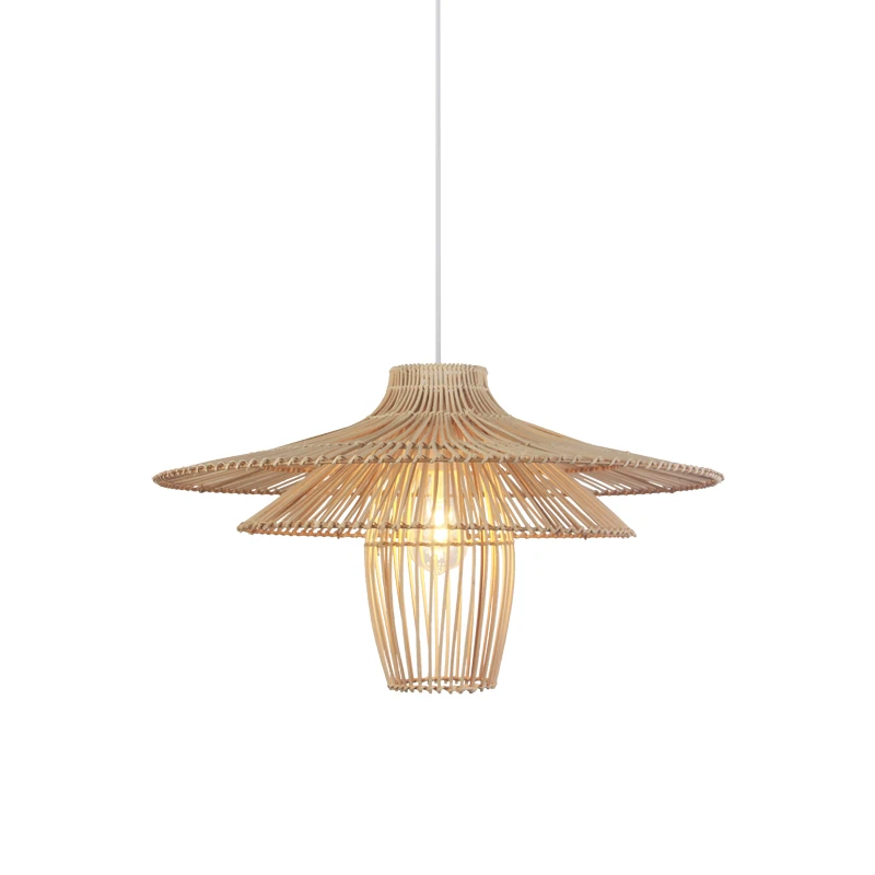 Avize Sarkıt Tekli Pasta Rattan Metal Detaylı Natu