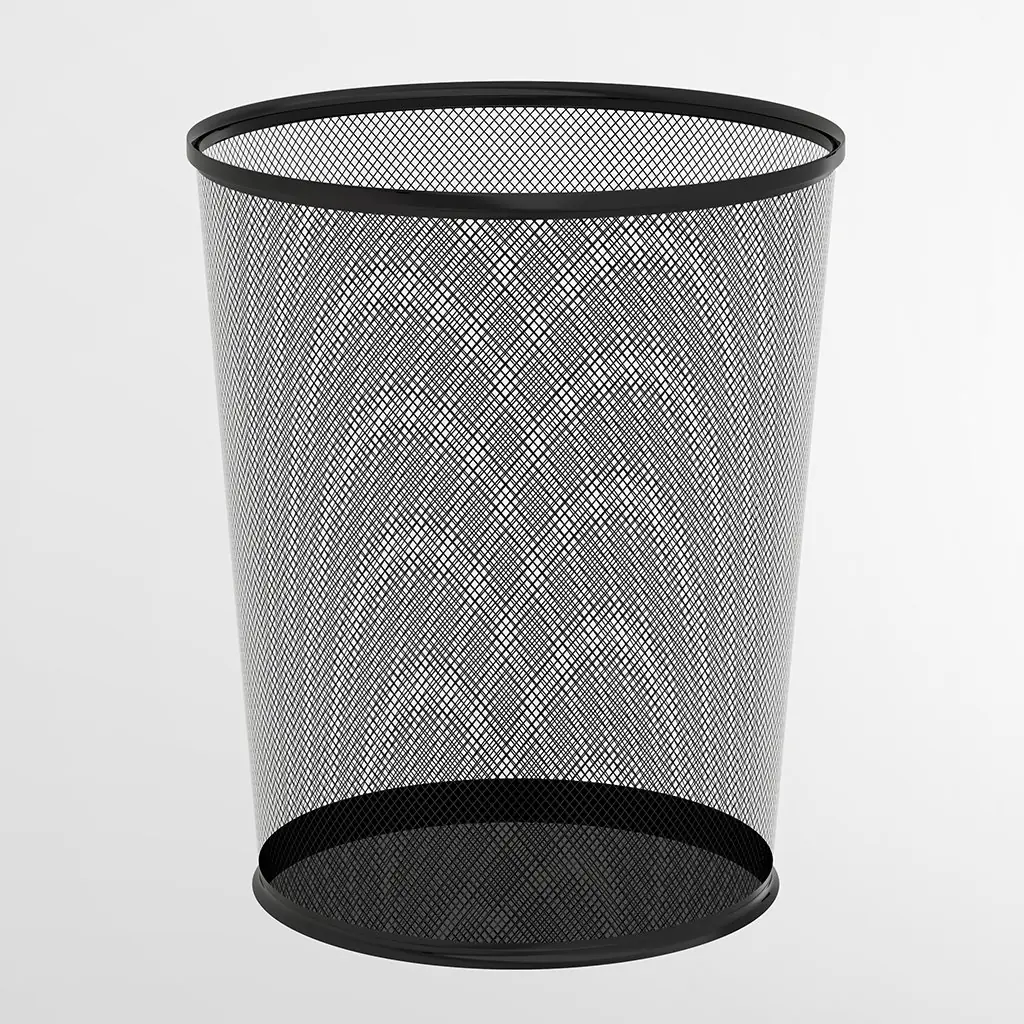 Perforated Painted Office Type Trash Can