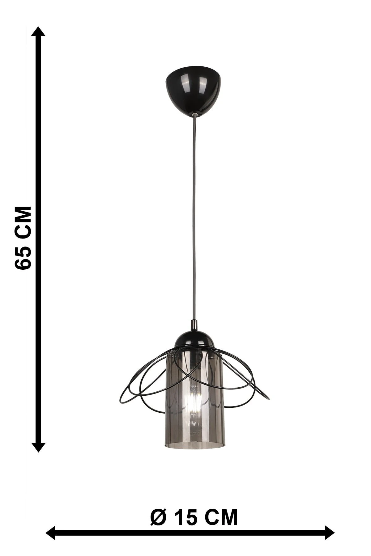 Mango Avize Tekli Siyah-Akrilik Füme
