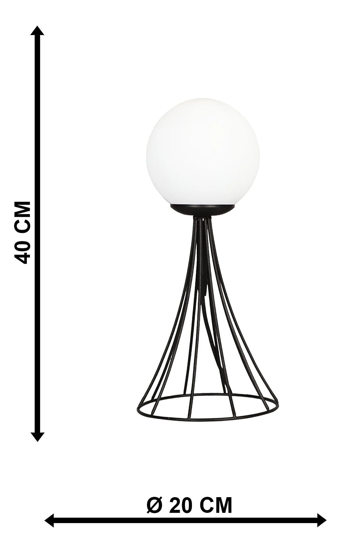 Masa Lambası Lapis Siyah-Beyaz Cam