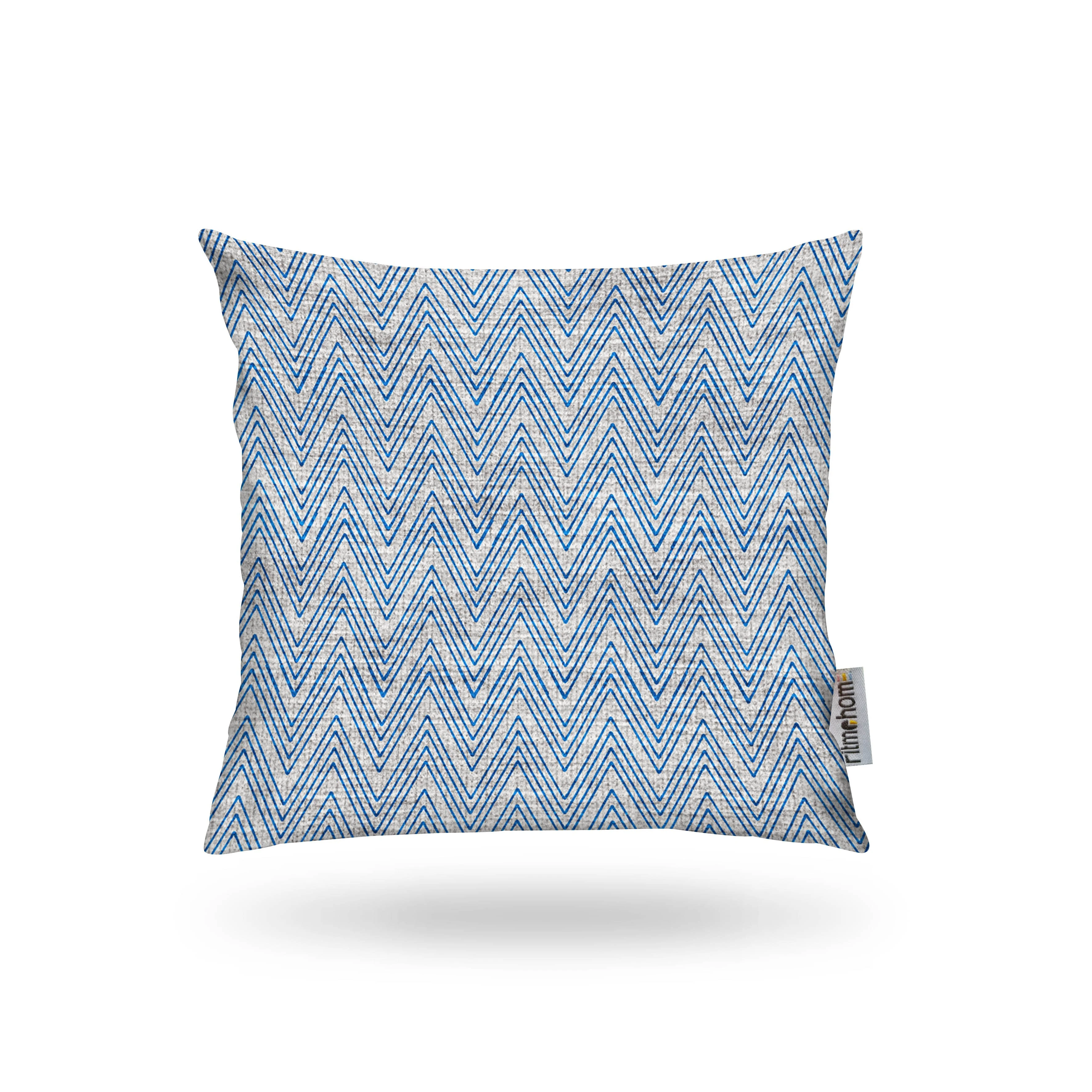 Kırlent Kılıfı İsk. Desen Açık Mavi-Beyaz 43x43cm