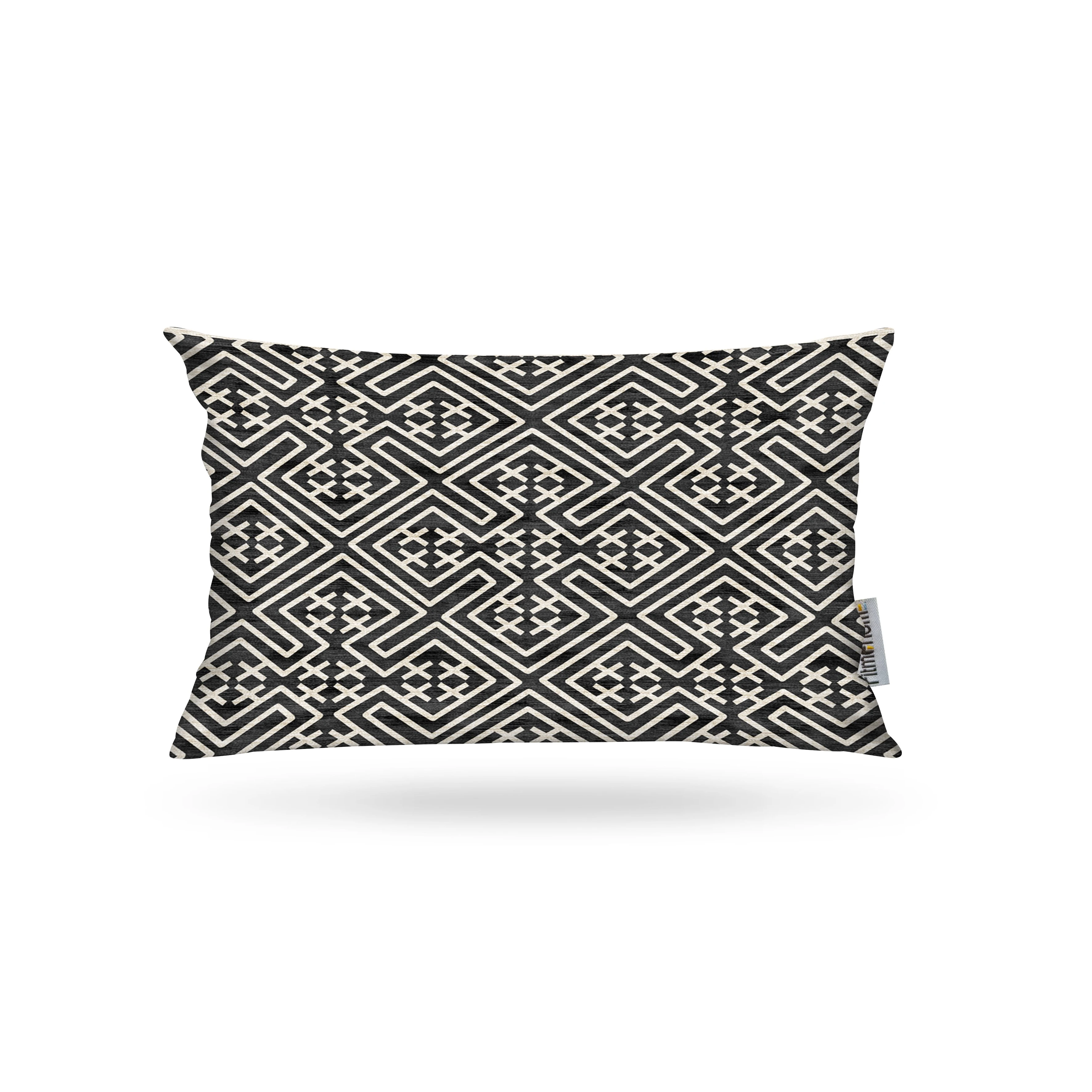 Kırlent Kılıfı Etn Desen Beyaz-Siyah 35x50cm