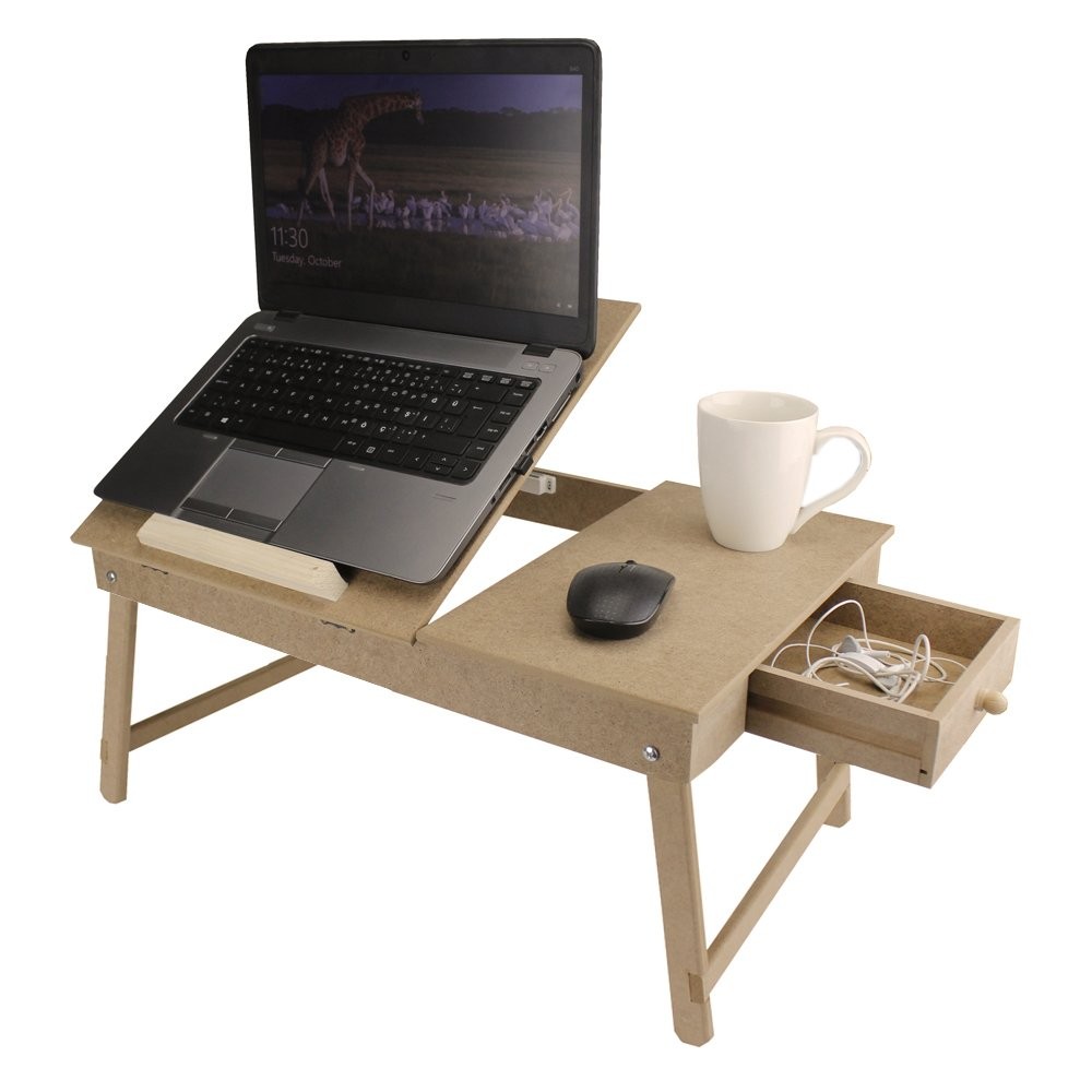 Ahşap Ayarlanabilir Laptop Sehpası 54.5*28*35cm